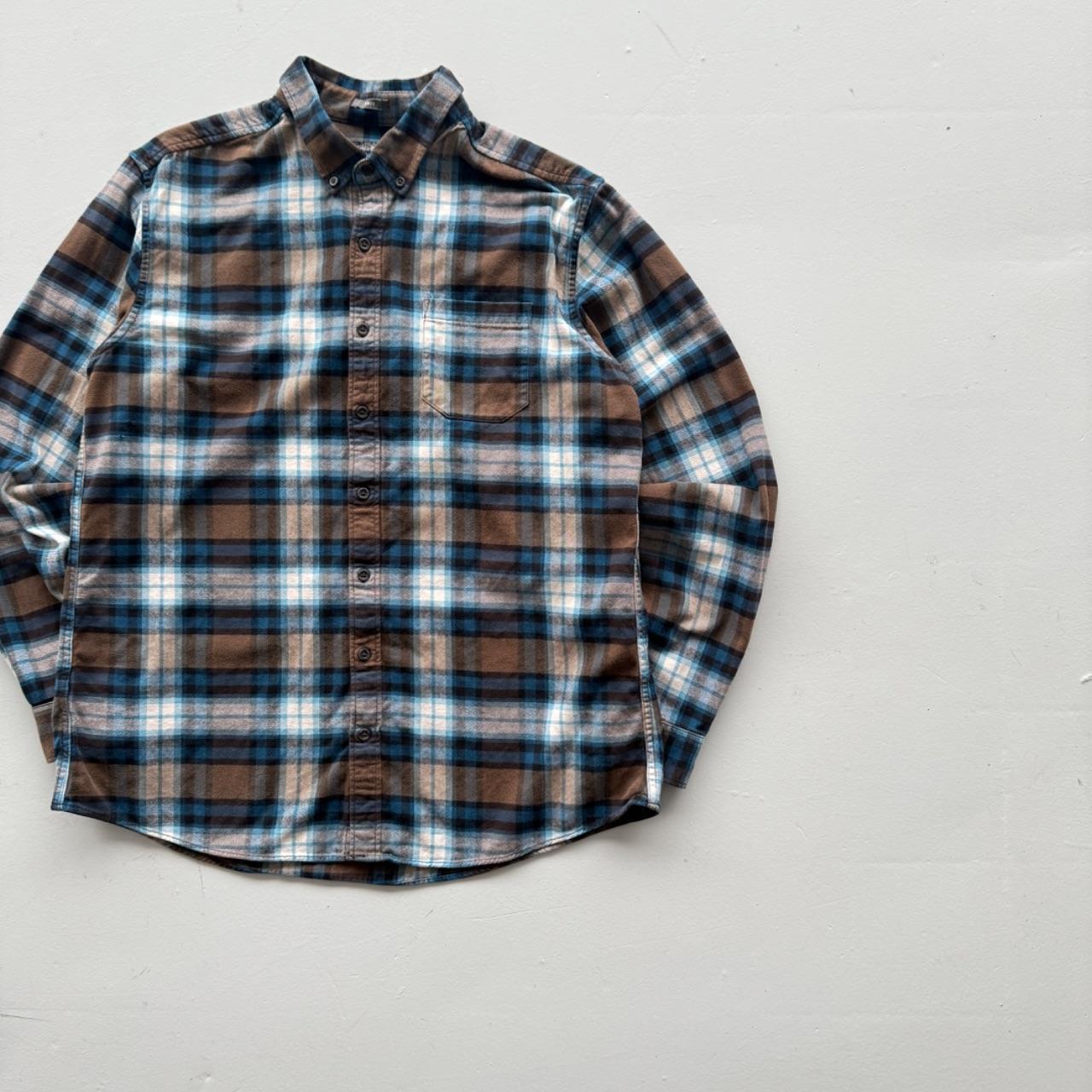 Blue Eddie Bauer 00’s Vintage Flannel Long Sleeve Shirt - Large