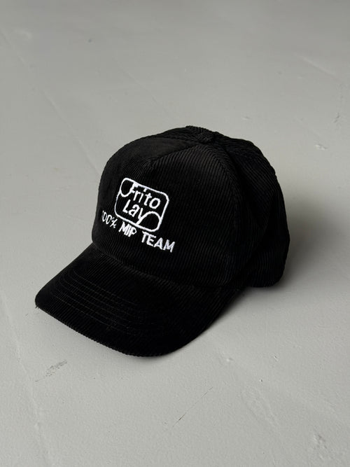 Black Frito Lay Vintage Corduroy SnapBack Trucker Cap