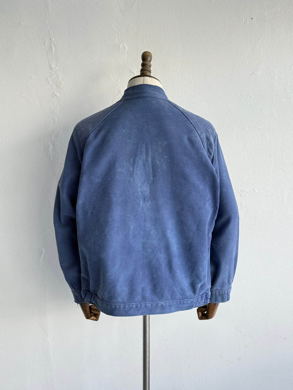 Blue French Moleskin 1950s Vintage Workwear Chore Jacket CH490 - Medium