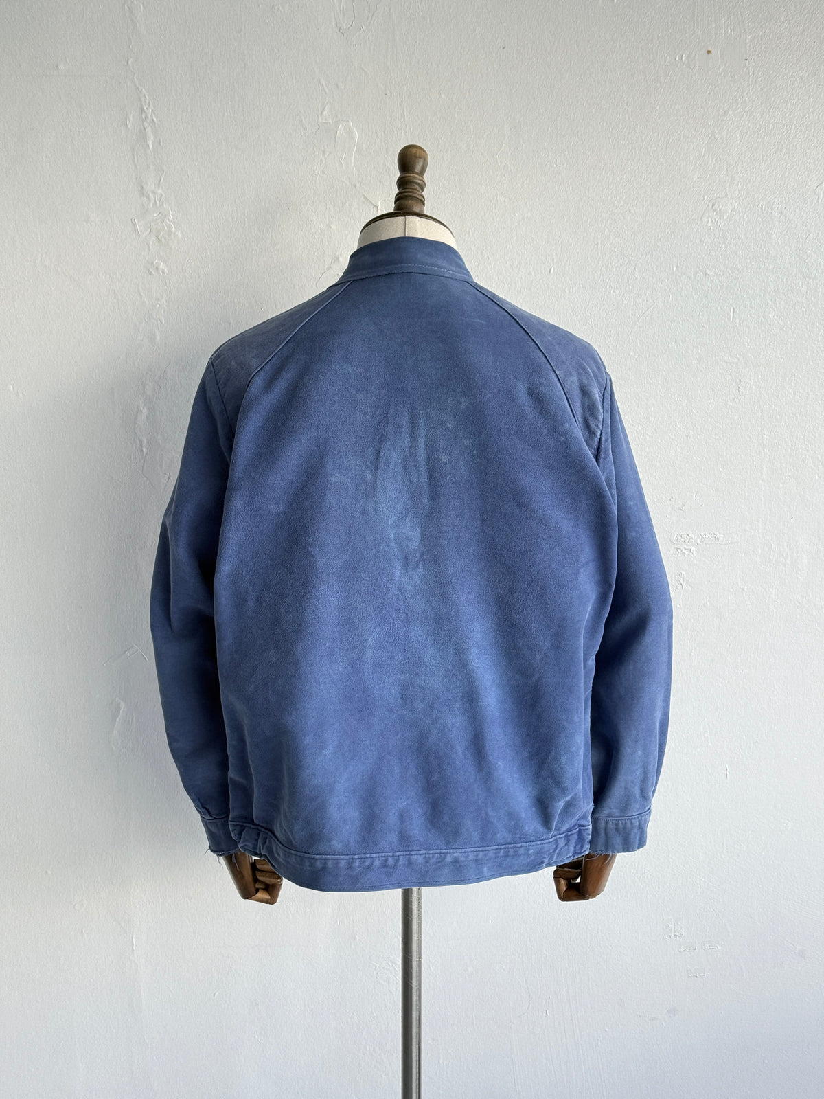 Blue French Moleskin 1950s Vintage Workwear Chore Jacket CH490 - Medium