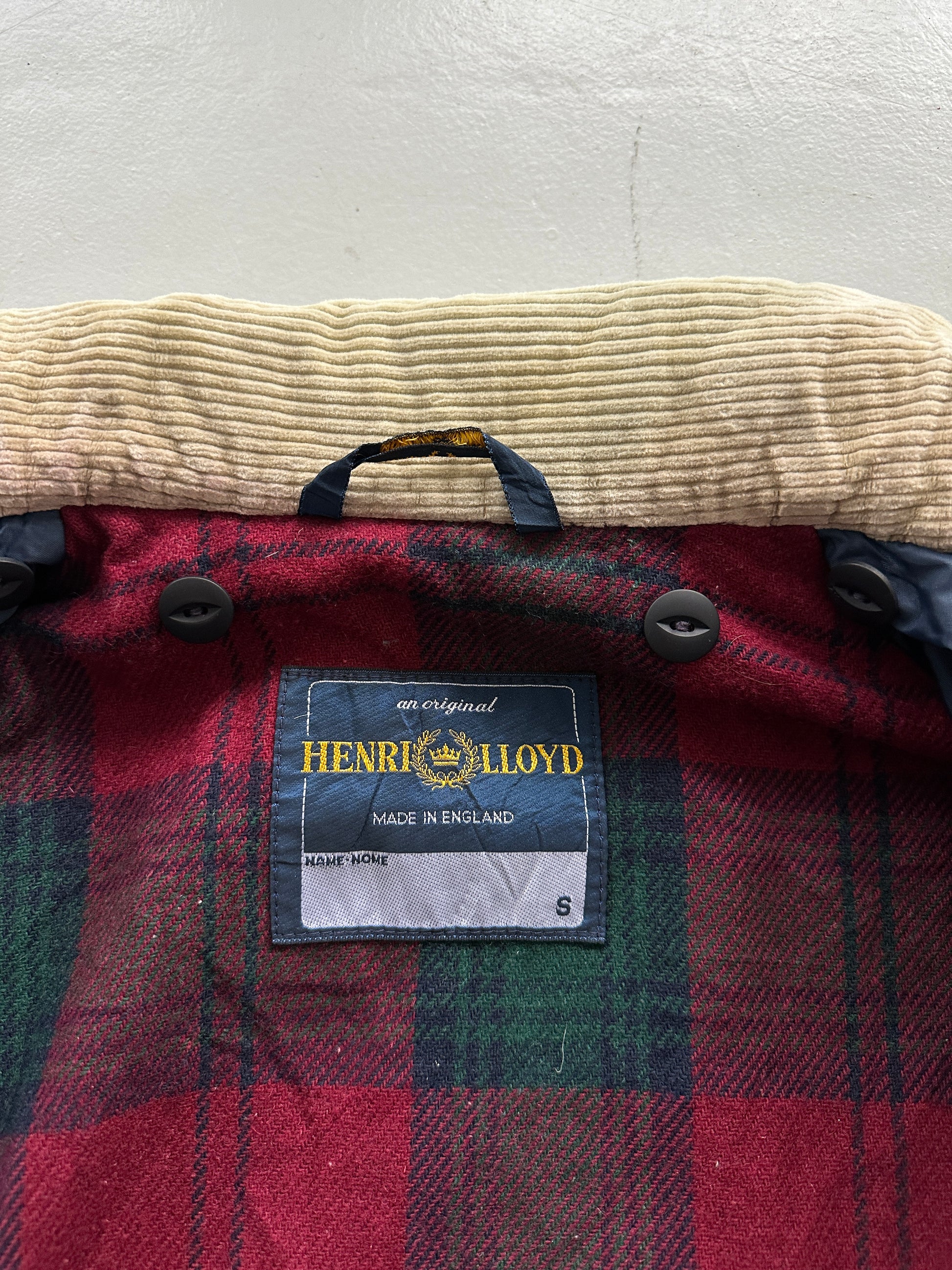 Henri Lloyd 90's Vintage Barn Jacket Corduroy Collar - Small