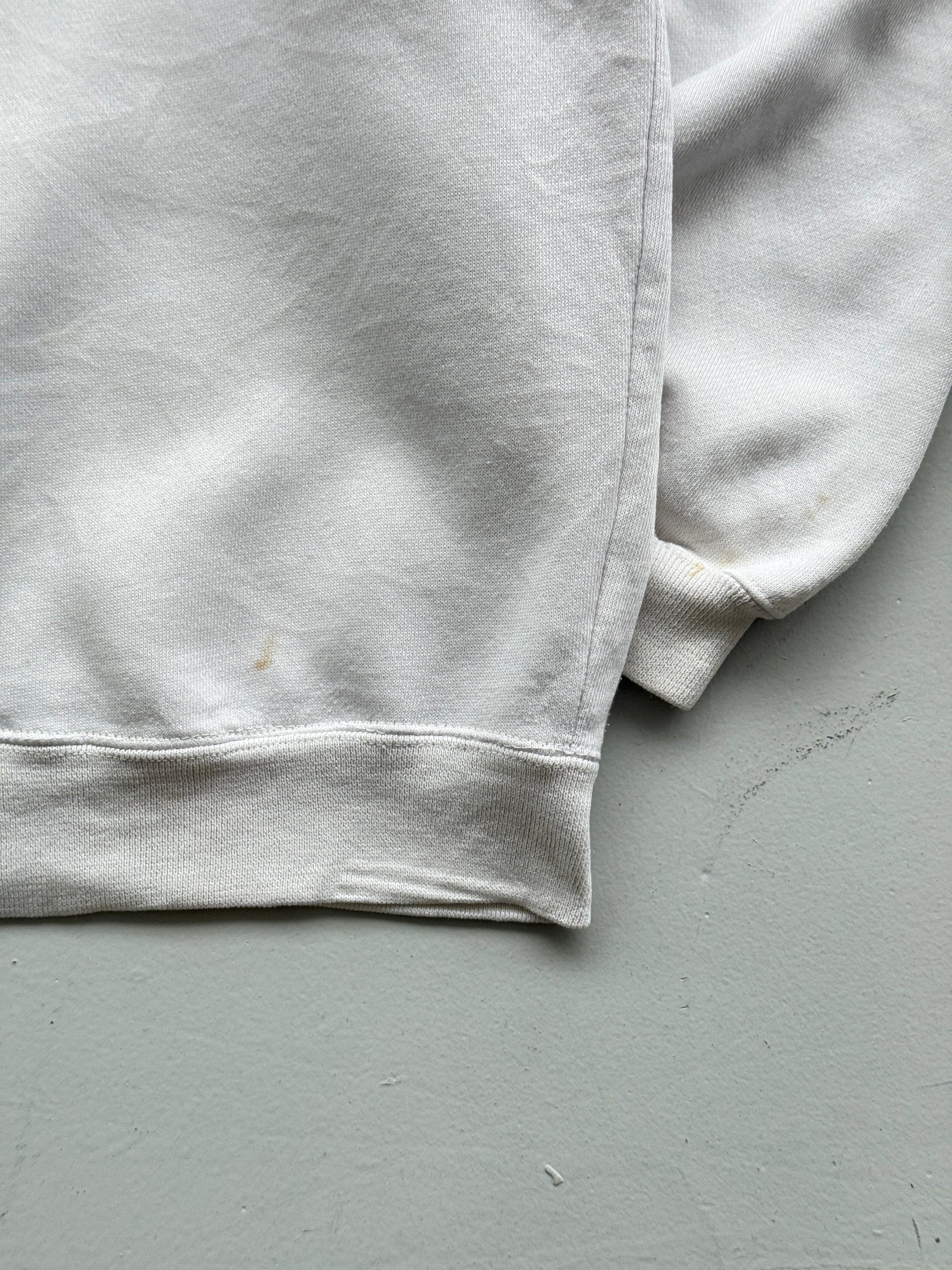 White Naf Naf 90's Vintage Graphic Sweatshirt Jumper - Large