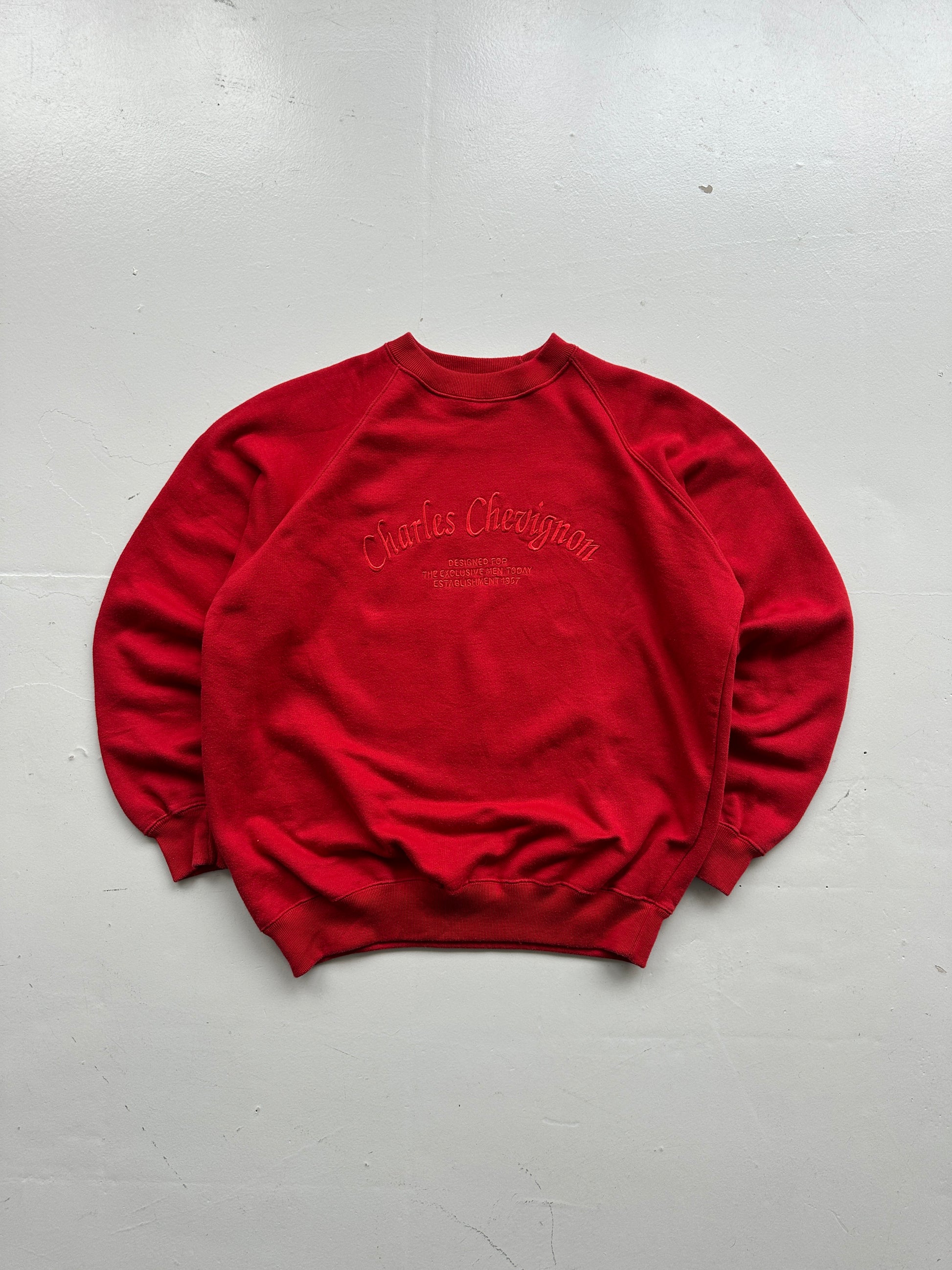 Red Chevignon Vintage Sweatshirt 90's Crewneck - Women's 8