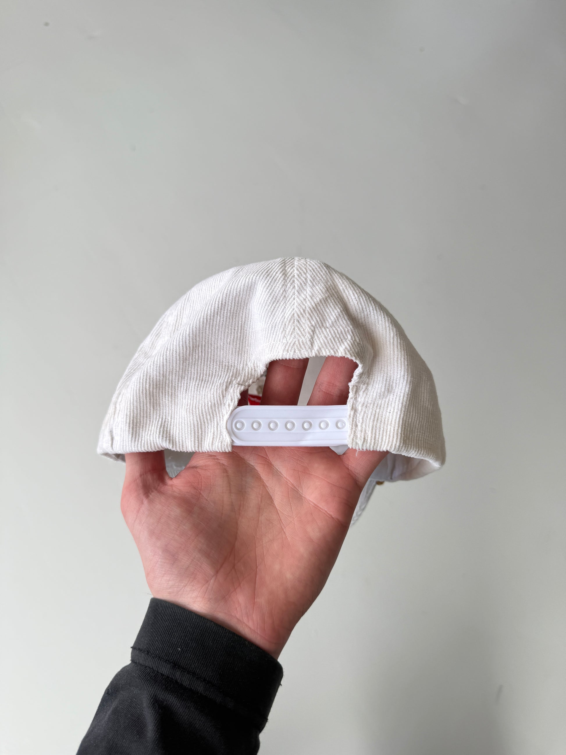 White Seagrams Vintage Corduroy SnapBack Trucker Cap