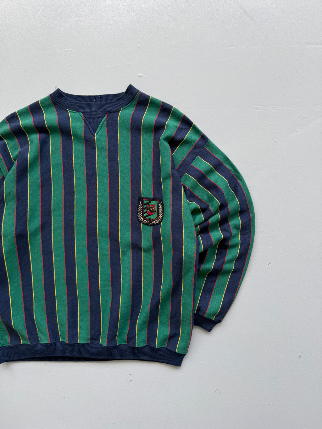 Daniel Hechter Paris Striped 80's Vintage Sweatshirt - Small