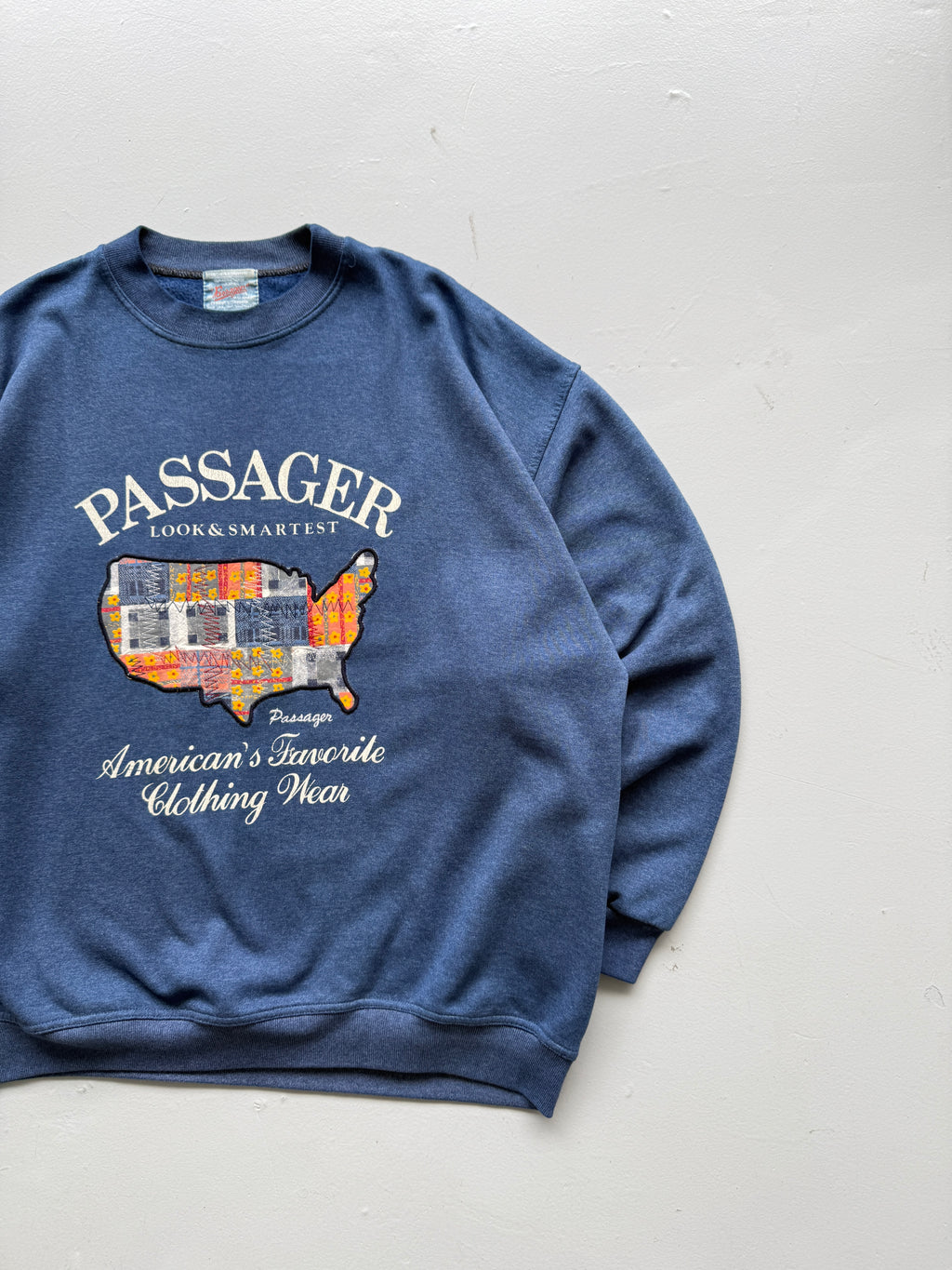 Passager Look & Smartest USA Map 90's Vintage Sweatshirt - Large/XL