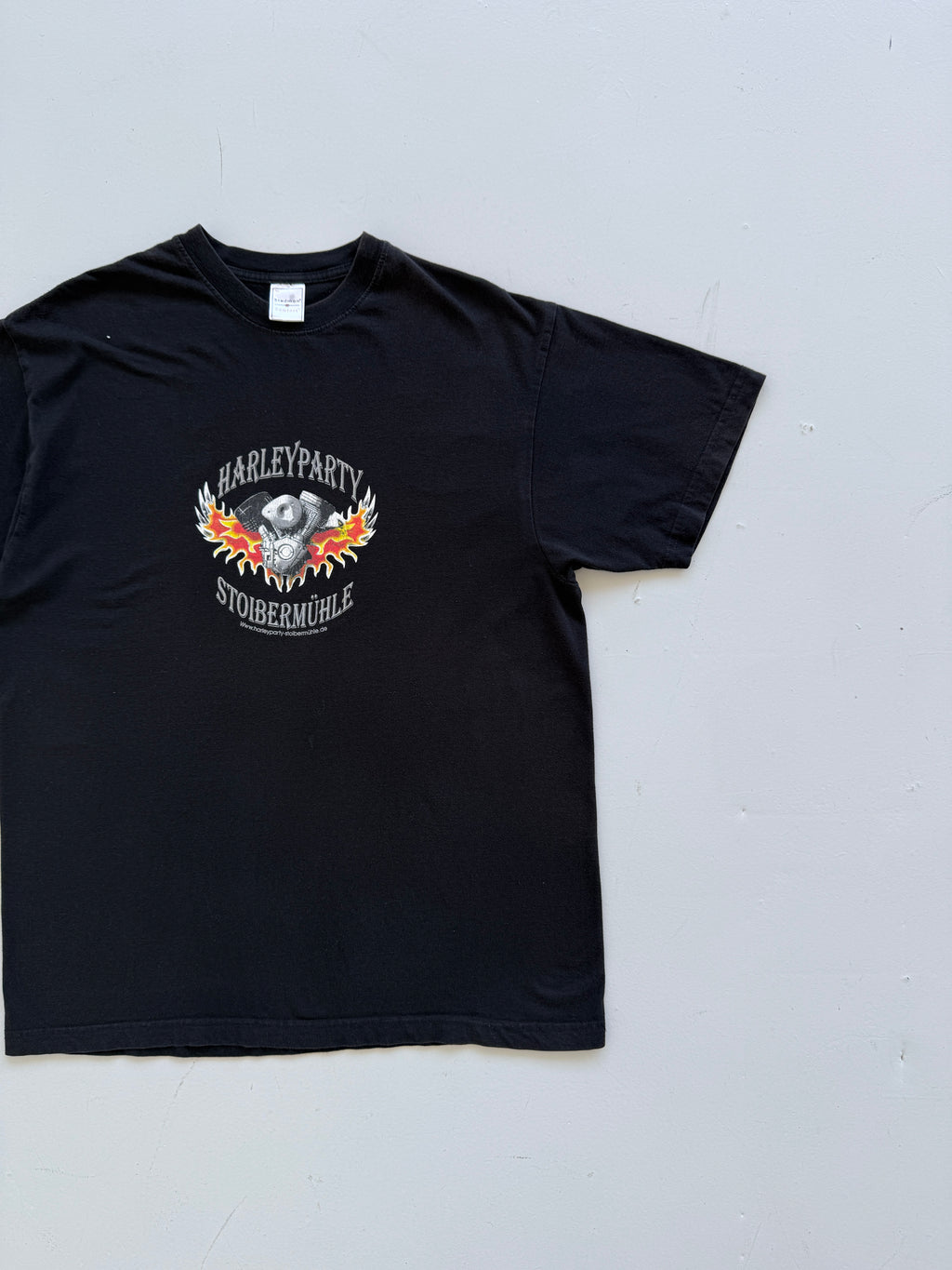 Black Harley Party 00's Vintage Harley Davidson Graphic T-Shirt - Large