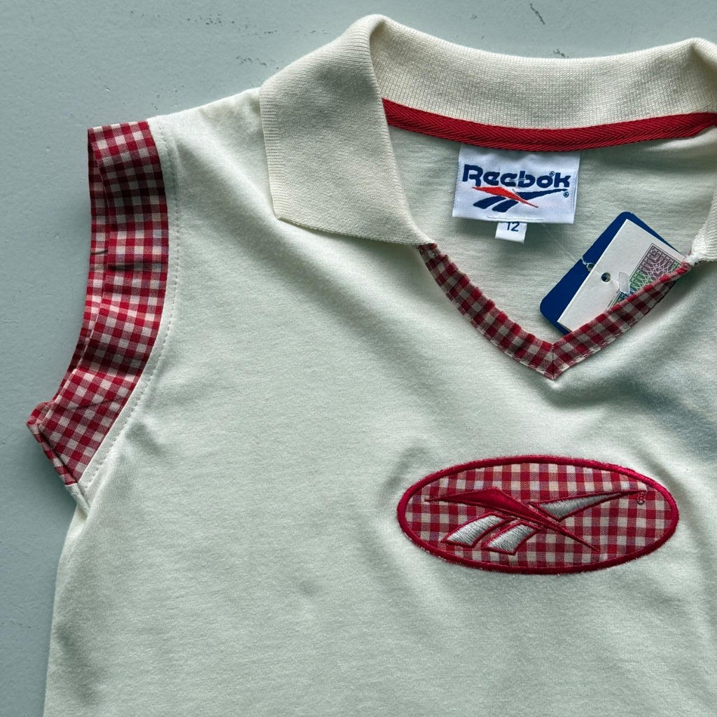Cream Reebok 90s Deadstock Baby T-Shirt Vest - Size 10