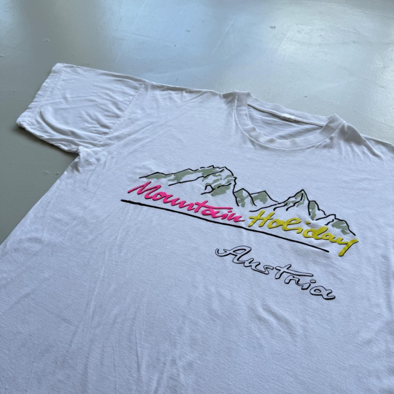 White Mountain Holiday 80s Tourist Vintage T-shirt - XXL