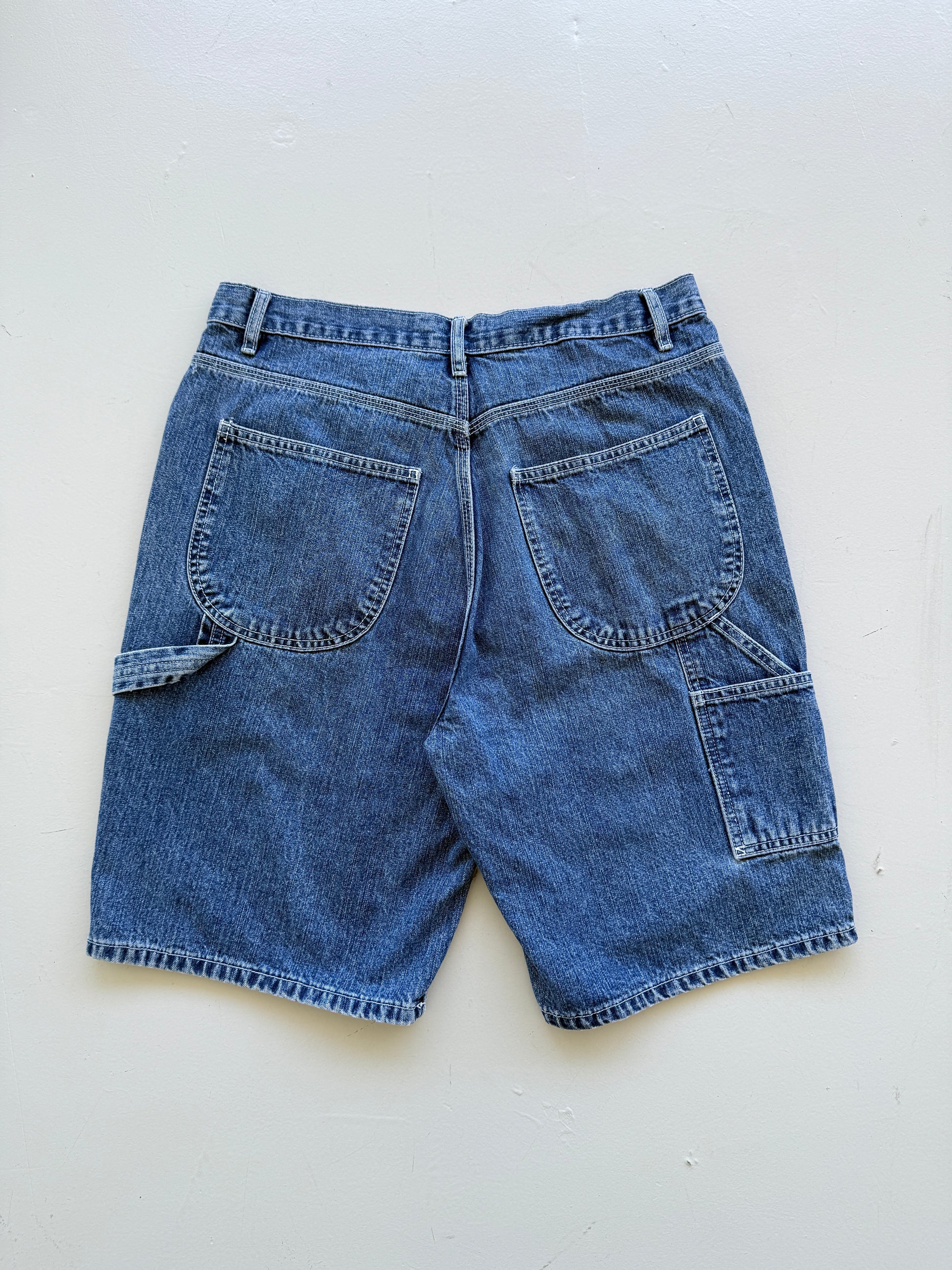 Mid Blue Sonoma 00's Vintage Baggy Carpenter Denim Shorts - W32 x L9