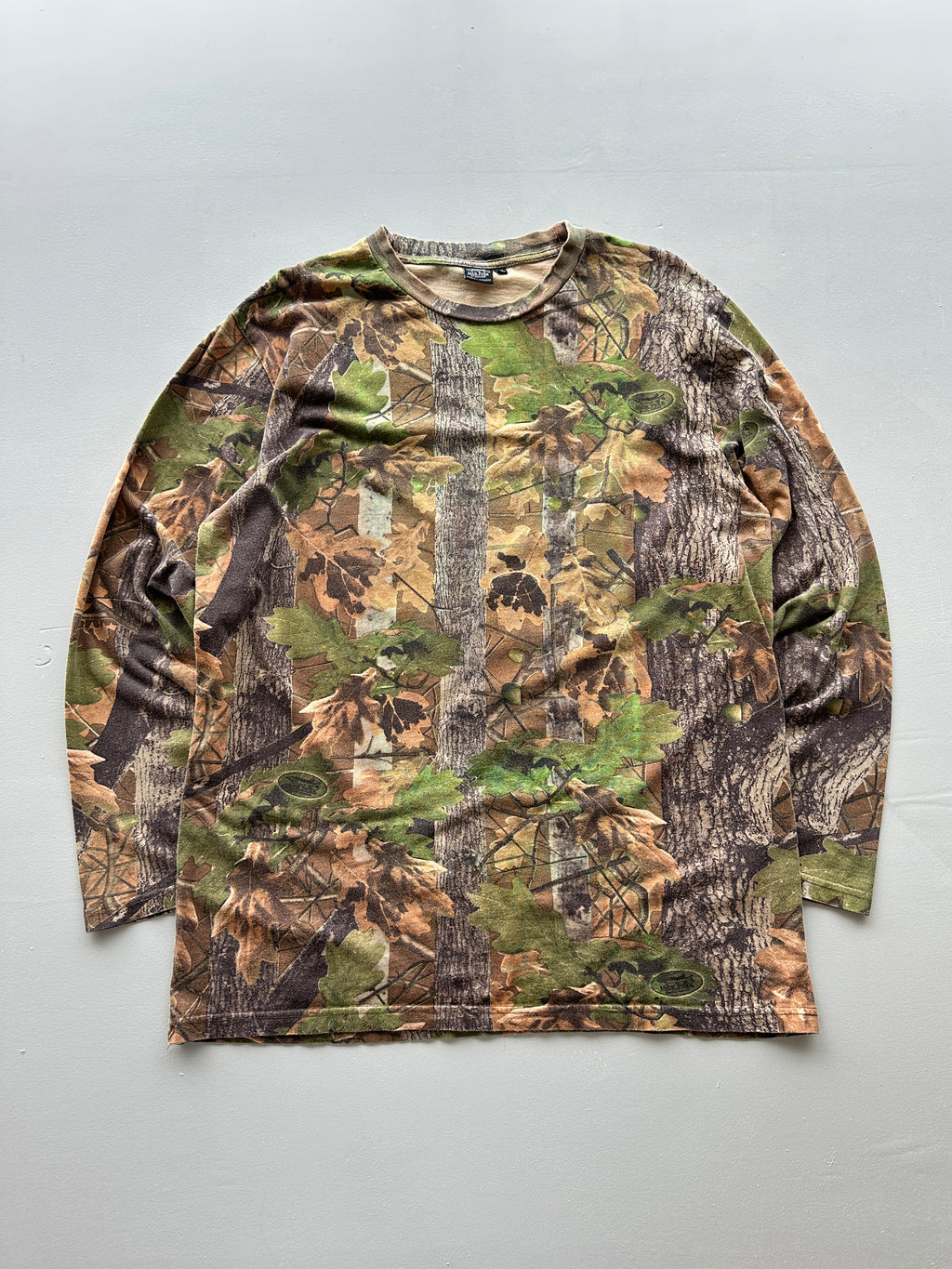 Real Tree Camo All-Over Jack Pyke Print Vintage Long Sleeve T-shirt - XL