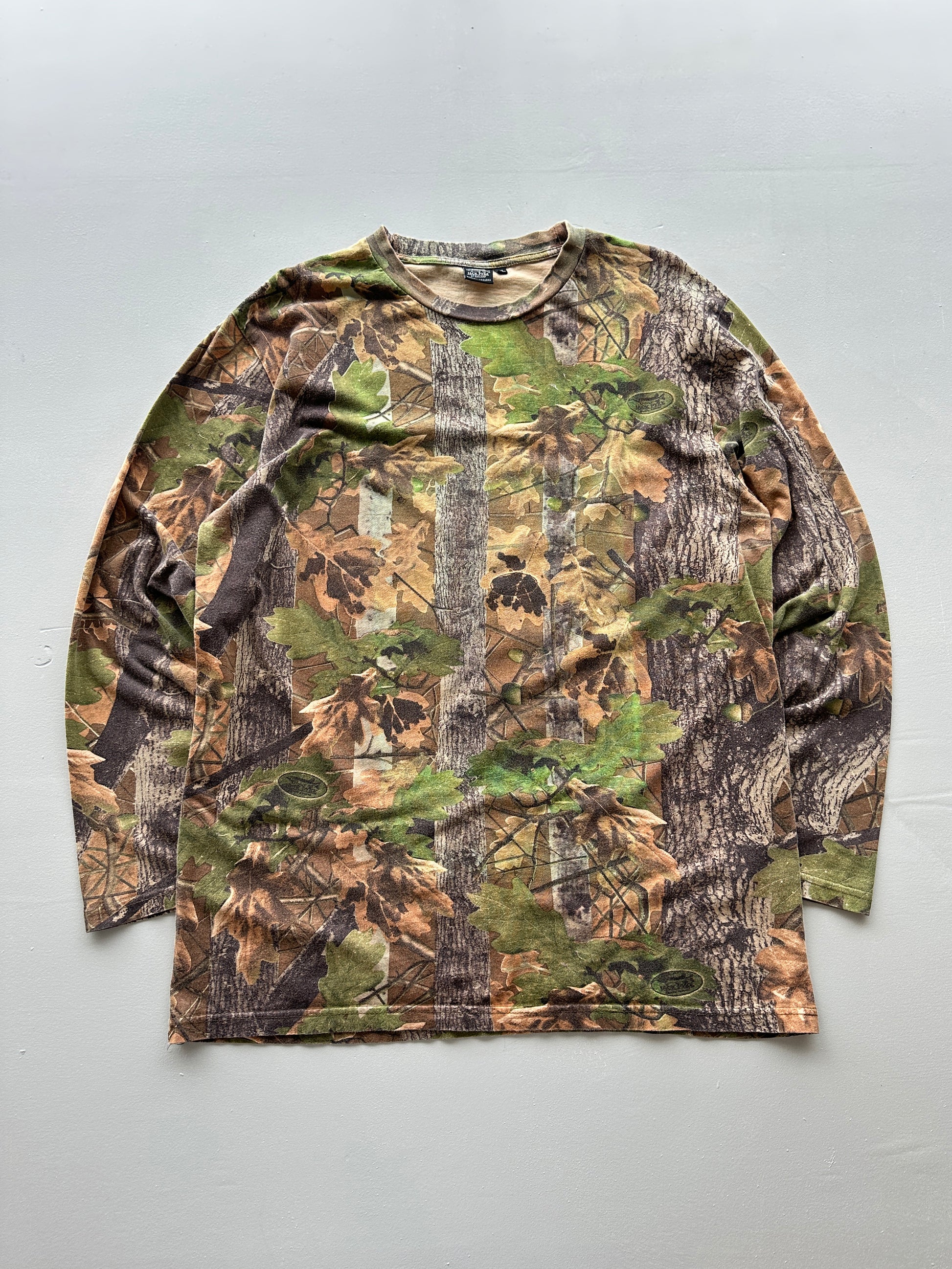 Real Tree Camo All-Over Jack Pyke Print Vintage Long Sleeve T-shirt - XL