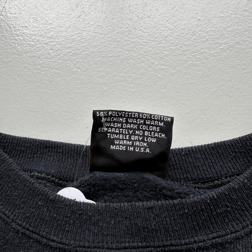 Black Harley Davidson 3D Emblem Rare 90’s Vintage Sweatshirt - Large