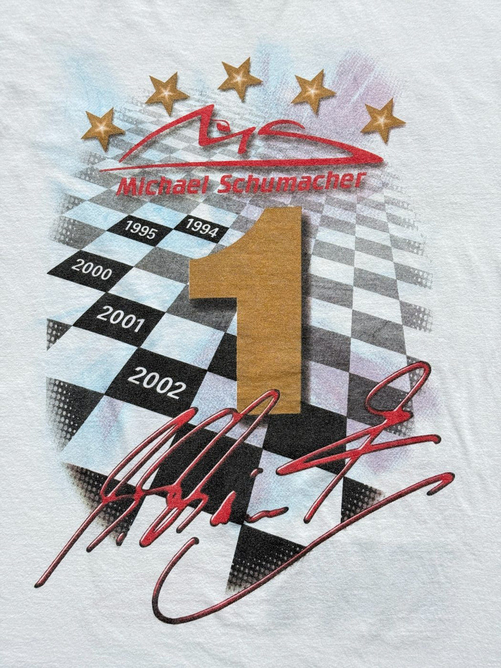 Michael Schumacher Official 5 Times F1 World Champion 2002 Vintage Graphic T-Shi
