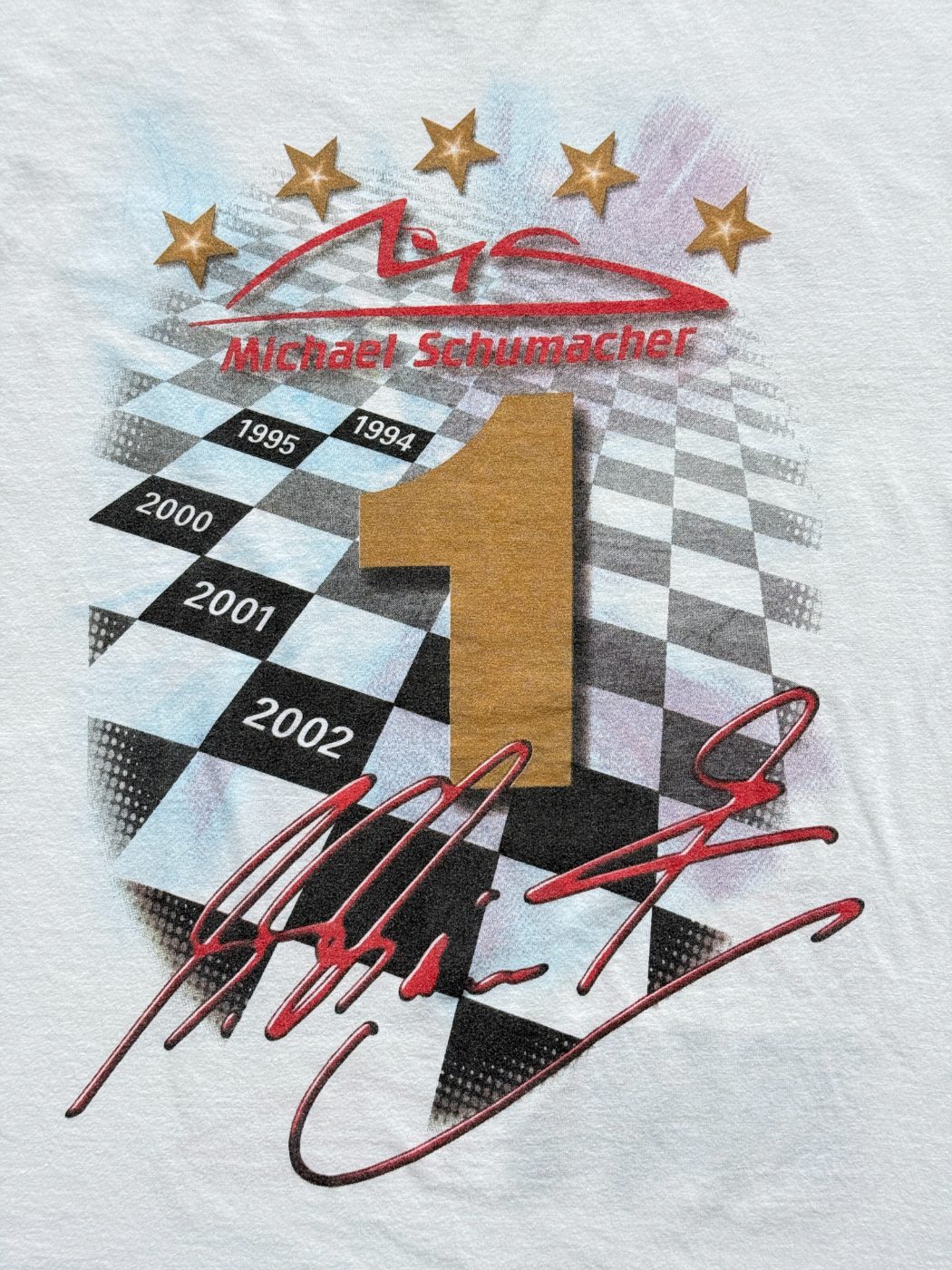 Michael Schumacher Official 5 Times F1 World Champion 2002 Vintage Graphic T-Shi