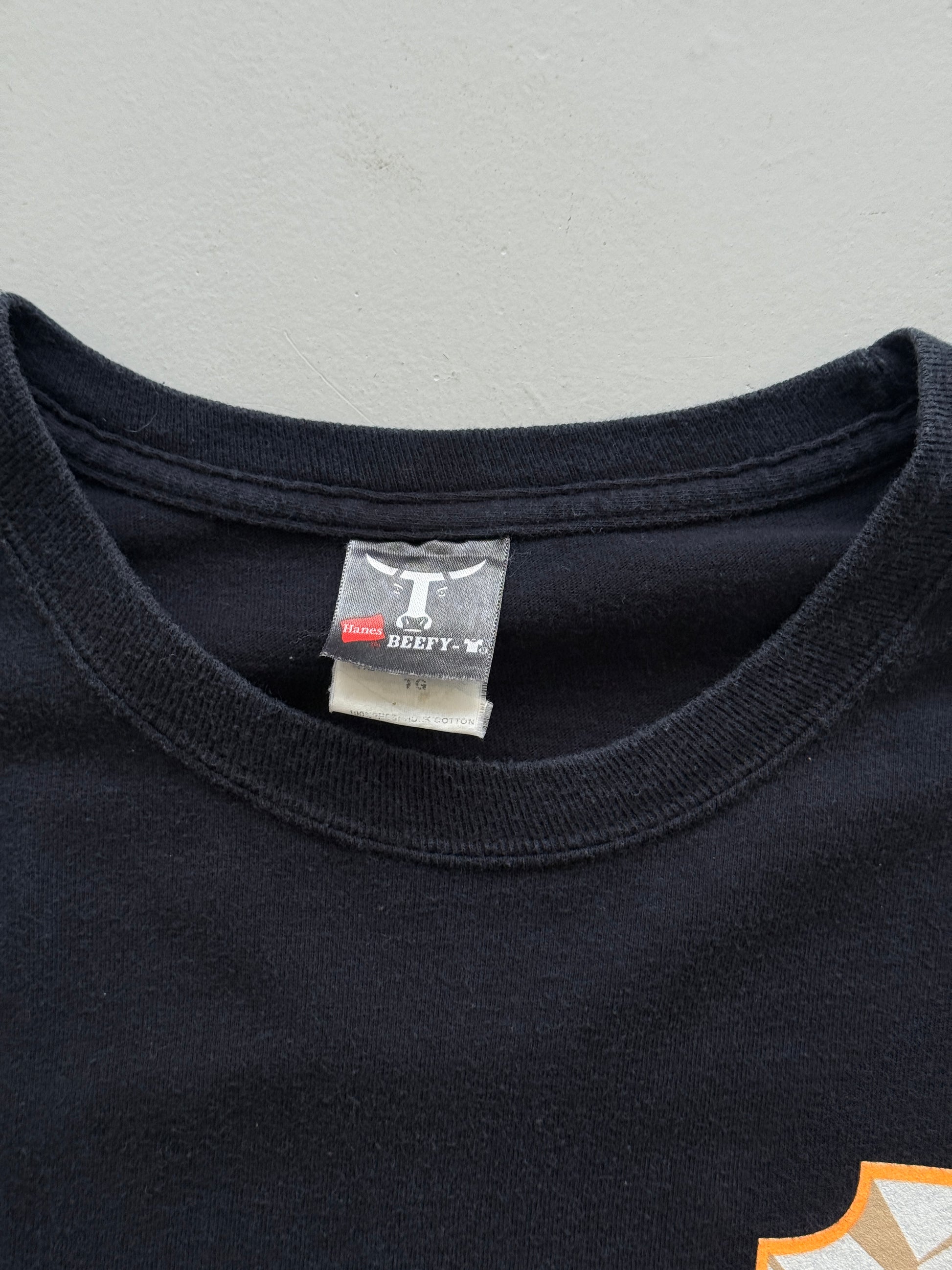Black Nascar 00's Vintage Graphic Motor-racing T-Shirt - XL