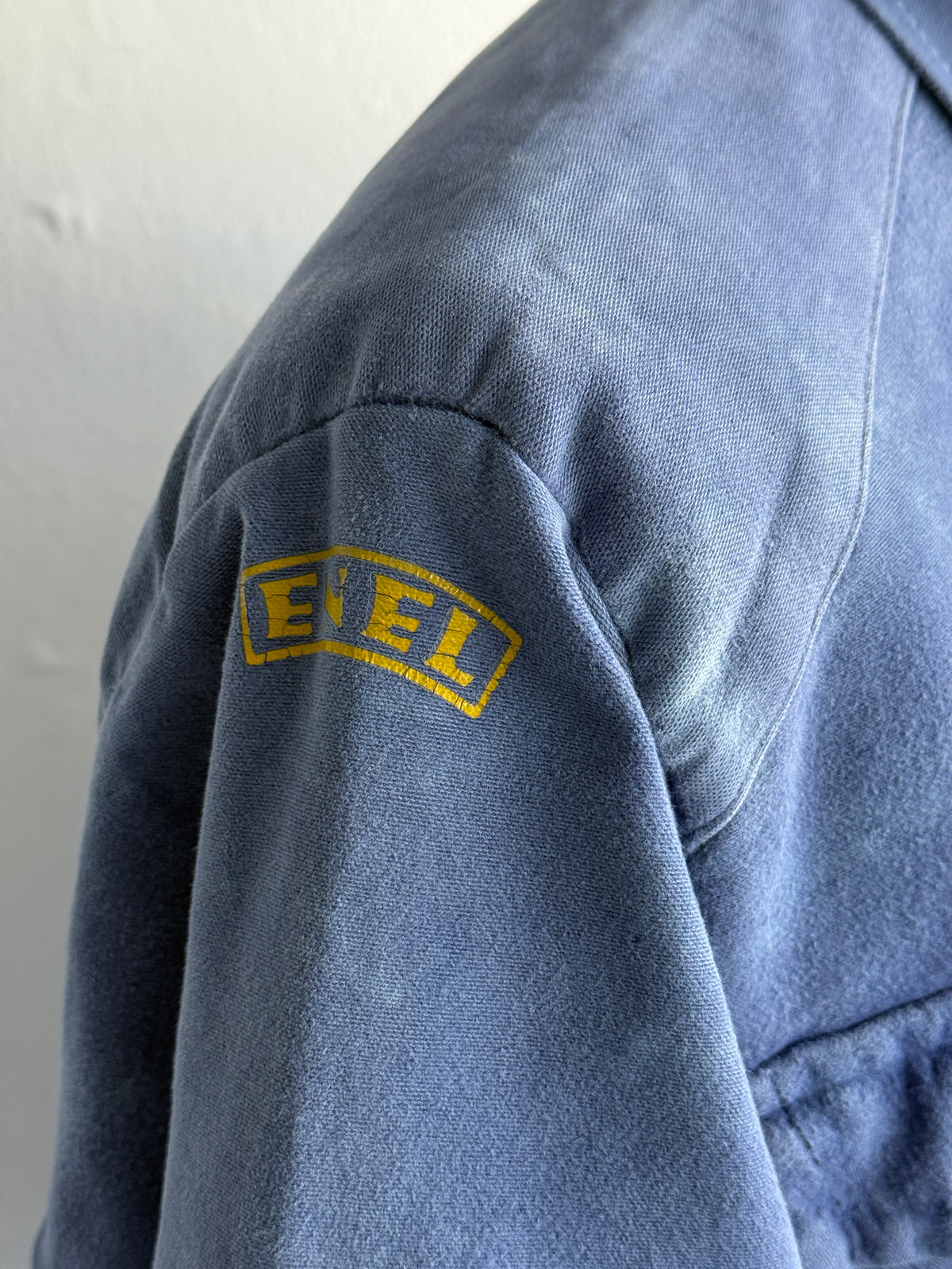 Blue French Moleskin 1950s Vintage Workwear Chore Jacket CH490 - Medium