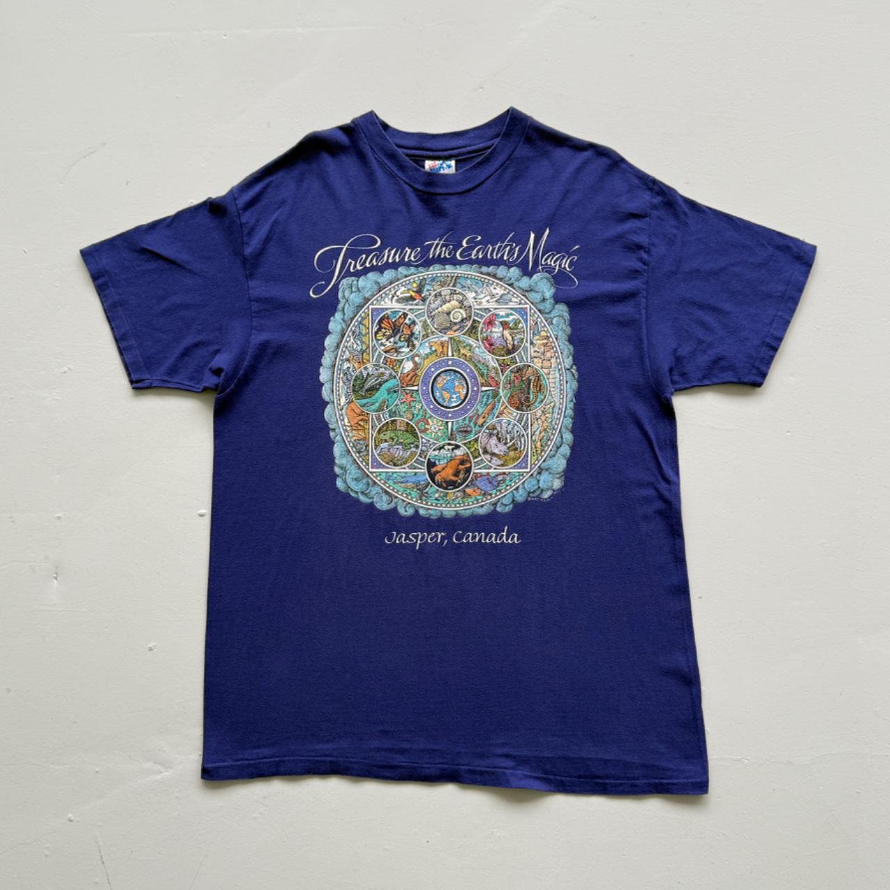Purple Earth's Magic 90s Vintage Graphic Tourist T-Shirt - XL