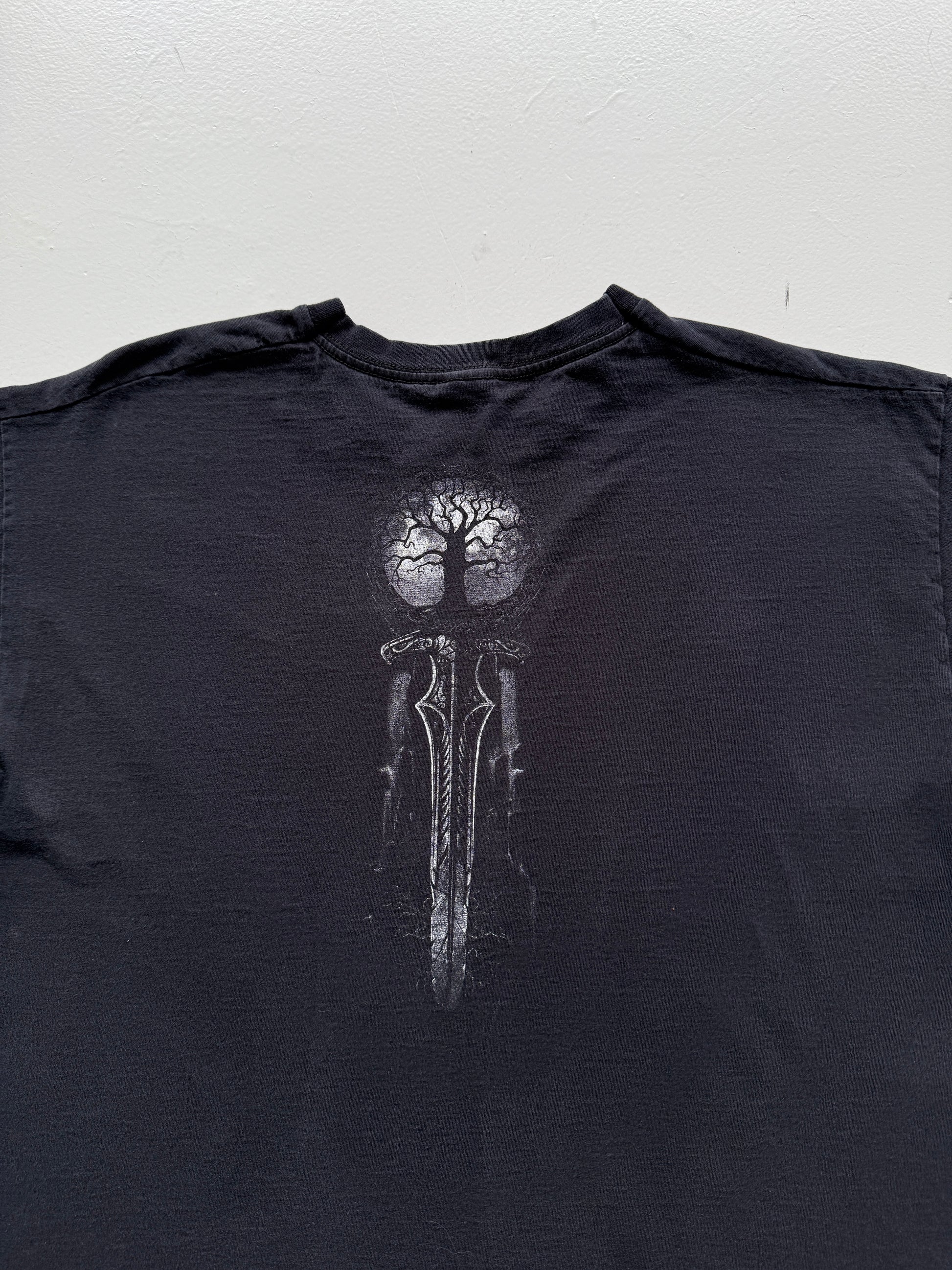 Black Grim Reaper 00's Vintage Graphic Metal T-Shirt - Medium