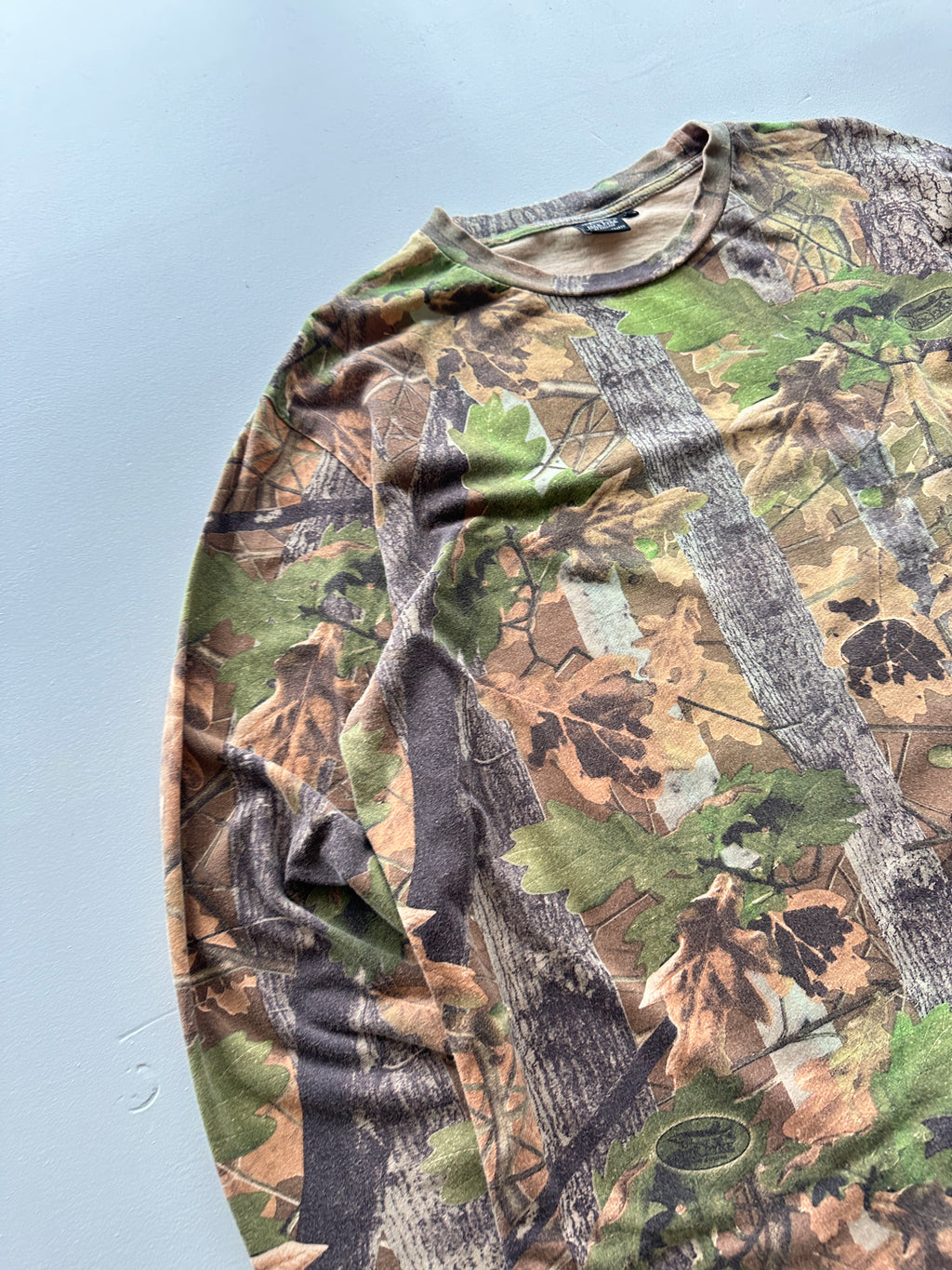 Real Tree Camo All-Over Jack Pyke Print Vintage Long Sleeve T-shirt - XL