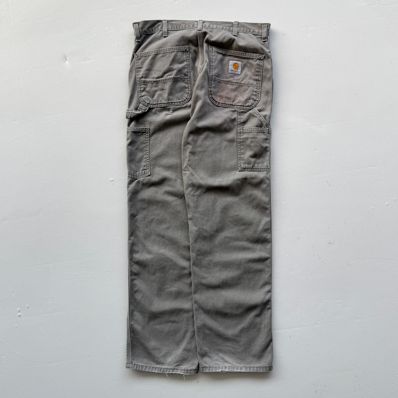 Grey / Khaki Carhartt Vintage Carpenter Pants - 34" x 32"