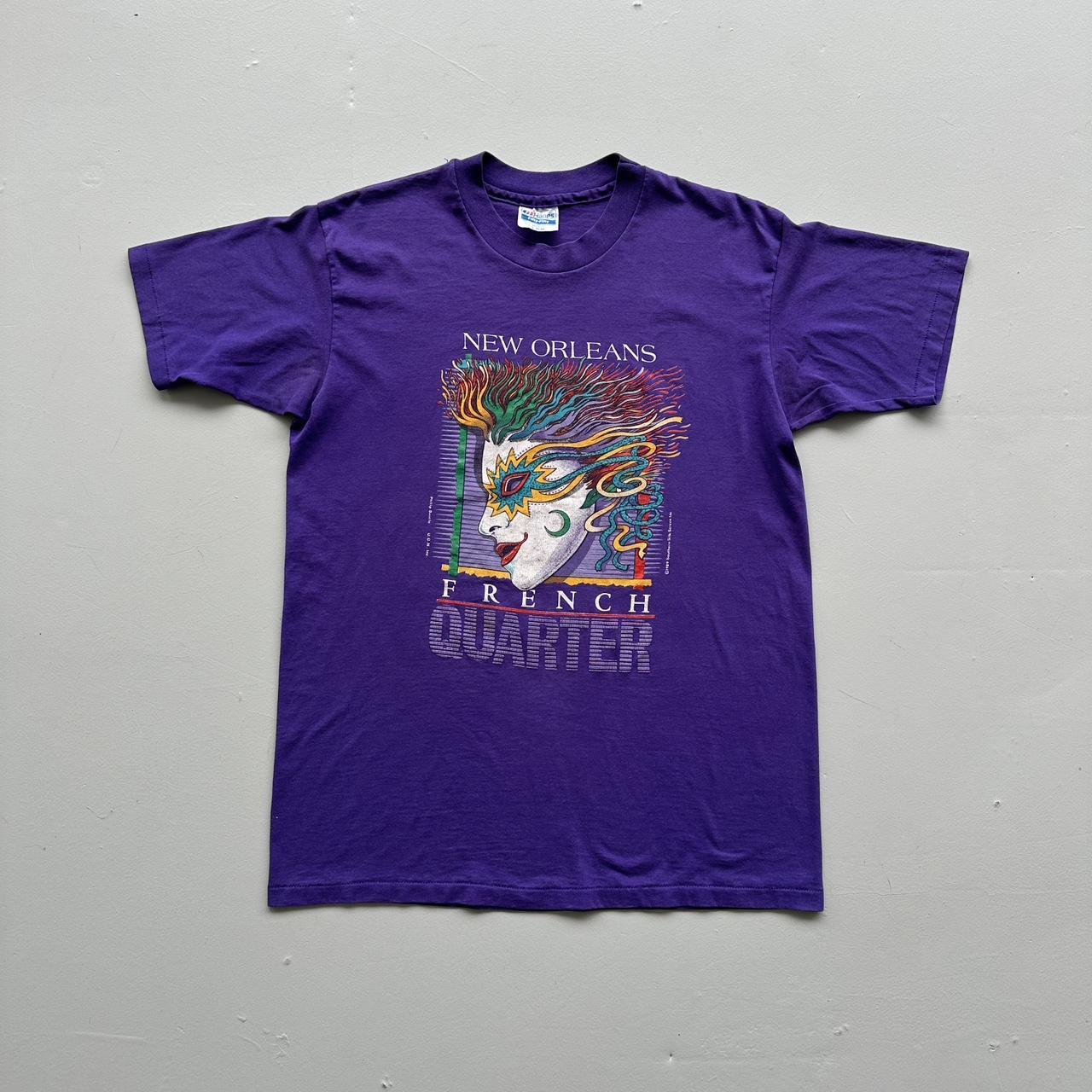 Purple New Orleans 90s Vintage T-shirt - Large