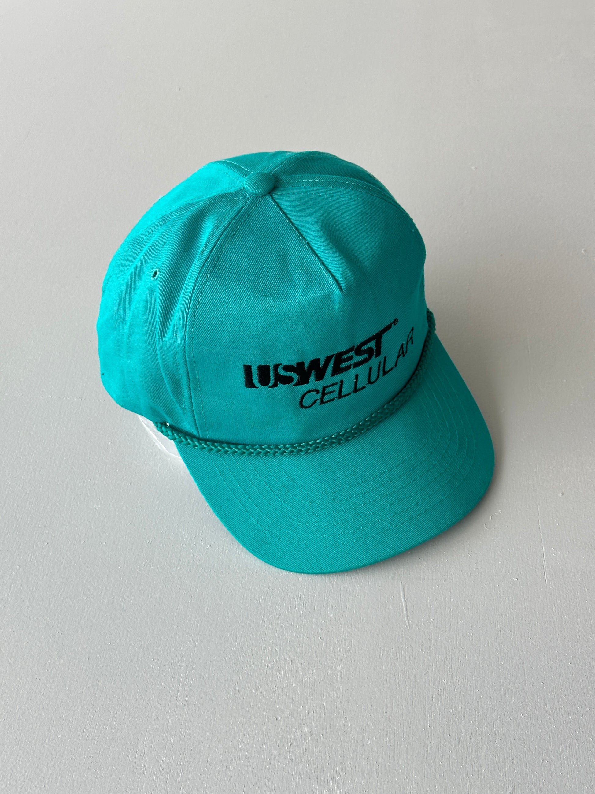 Teal US West Cellular 90's Vintage SnapBack Trucker Cap