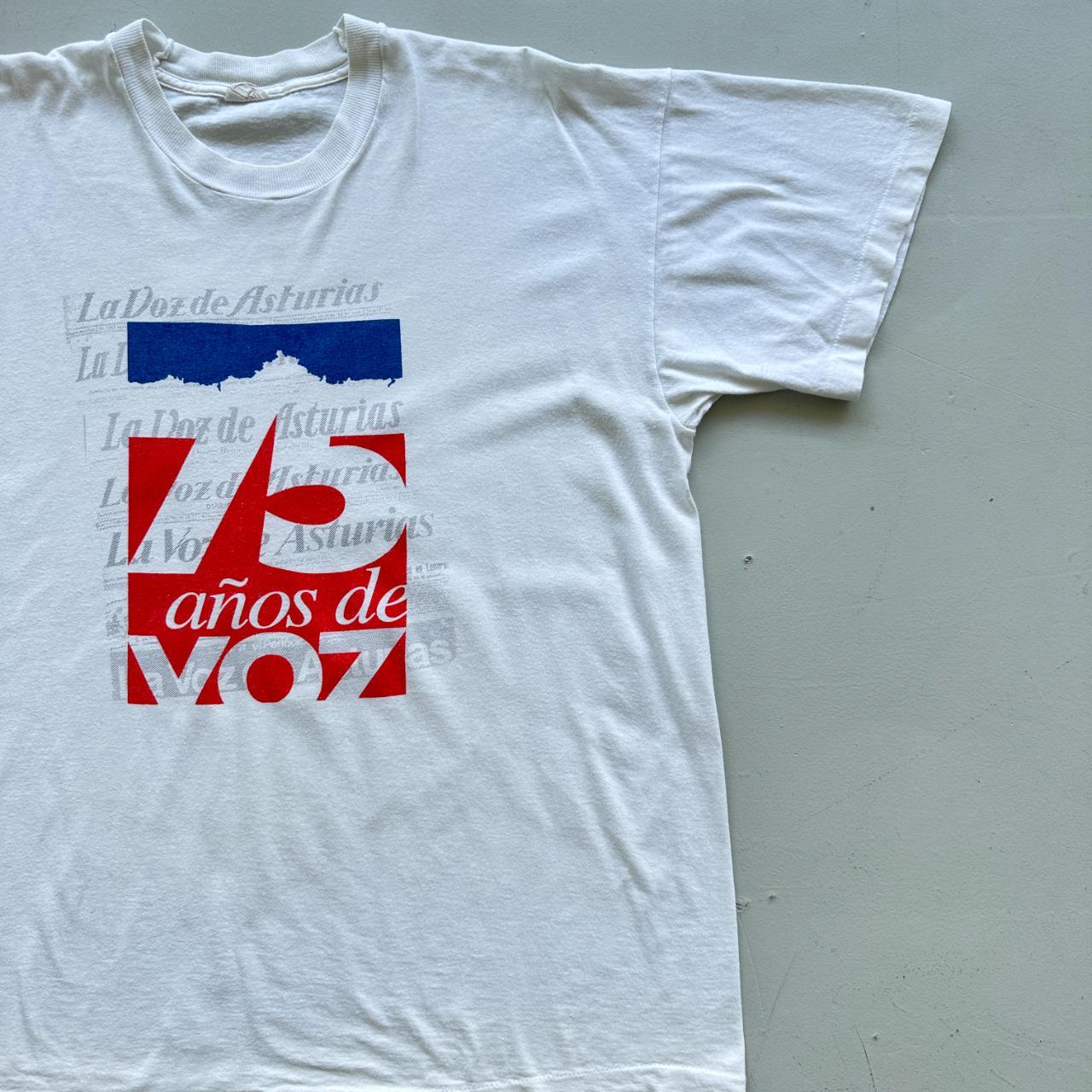 White French 75 Year Anniversary Vintage 90's T-shirt - XL