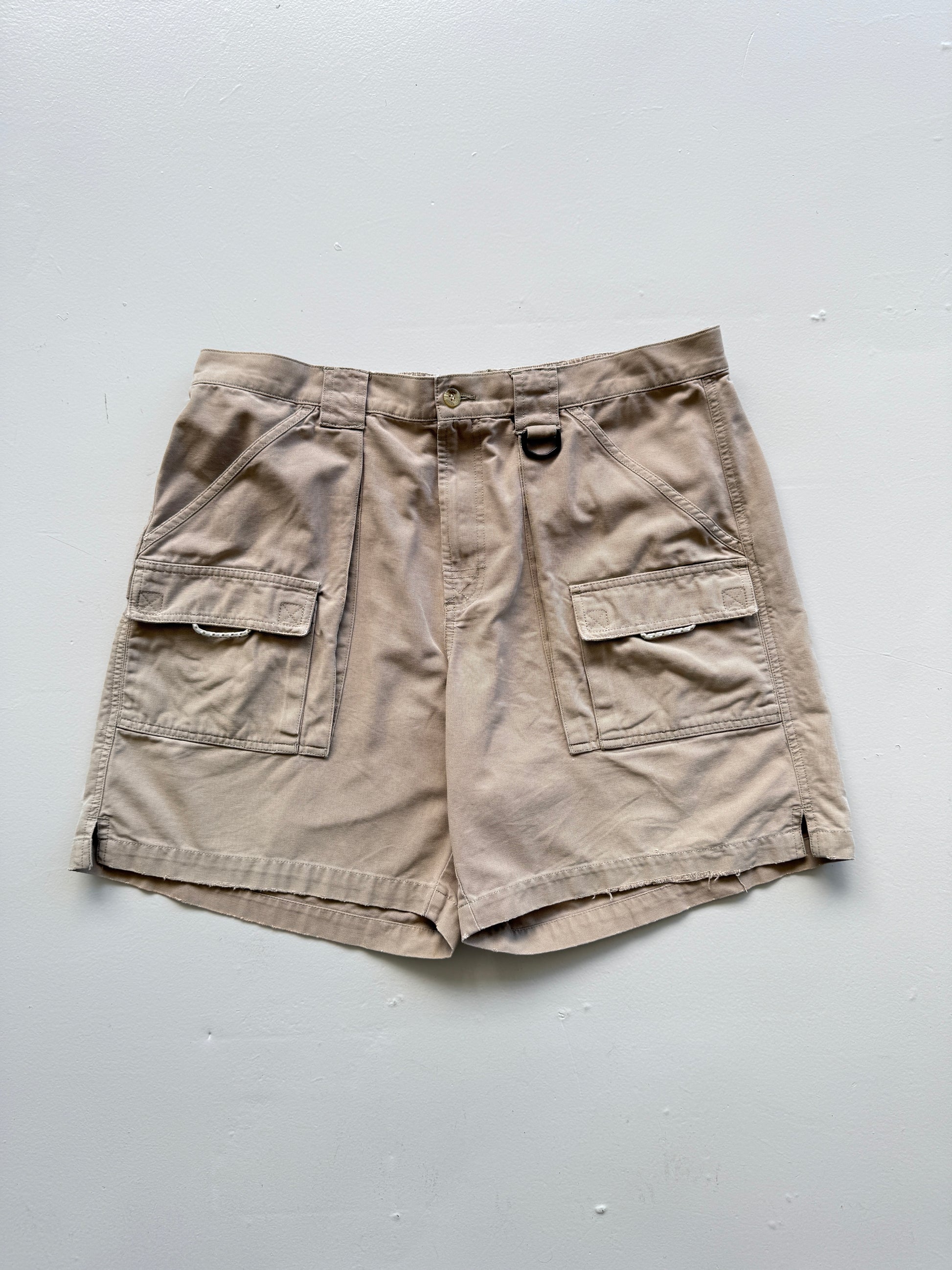 Beige Columbia 00's Vintage Hiking Cargo Shorts - W40 x L8