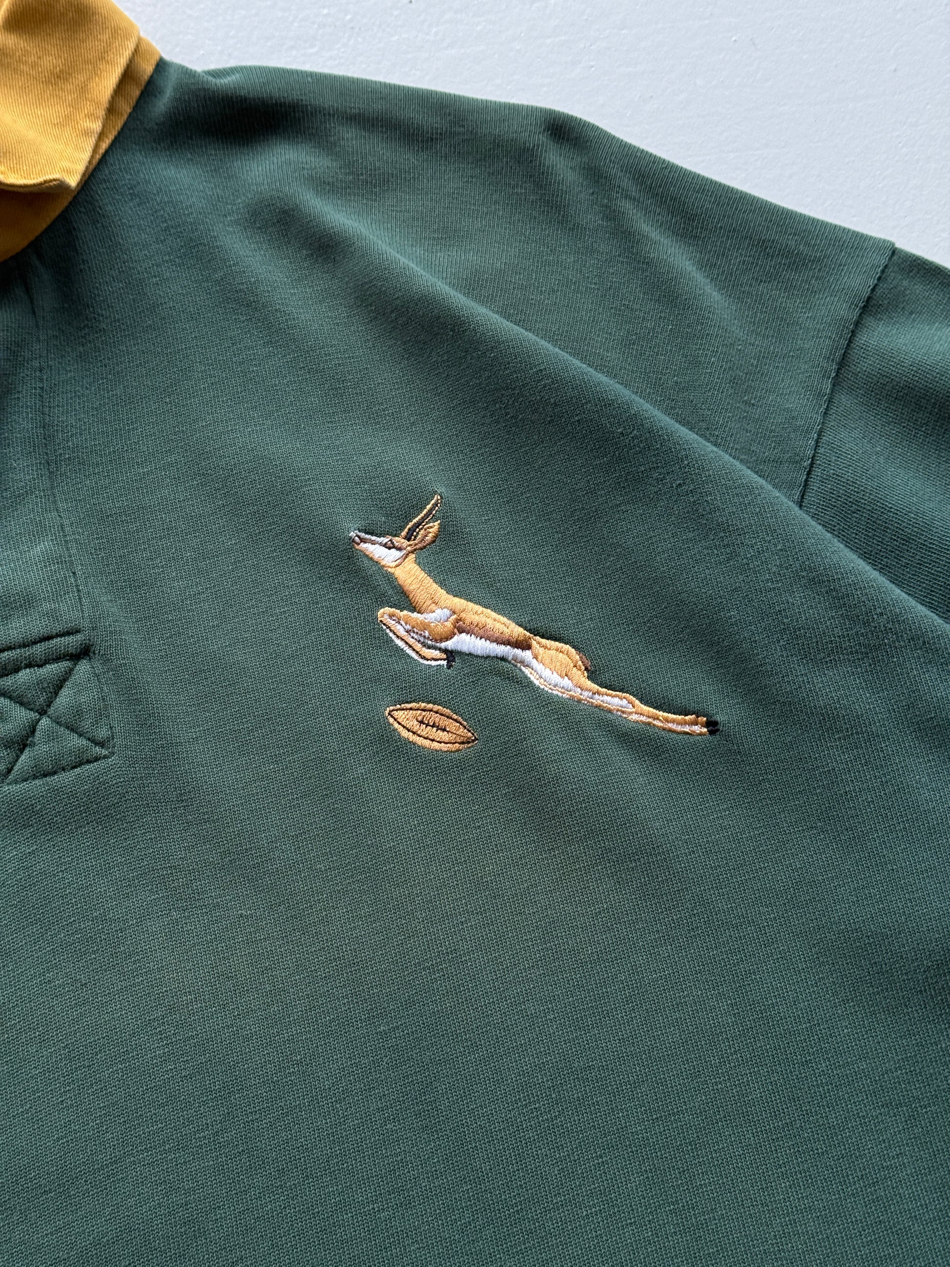 Green Spring Bocks 90's Vintage Long Sleeve Rugby Jersey Polo - Large