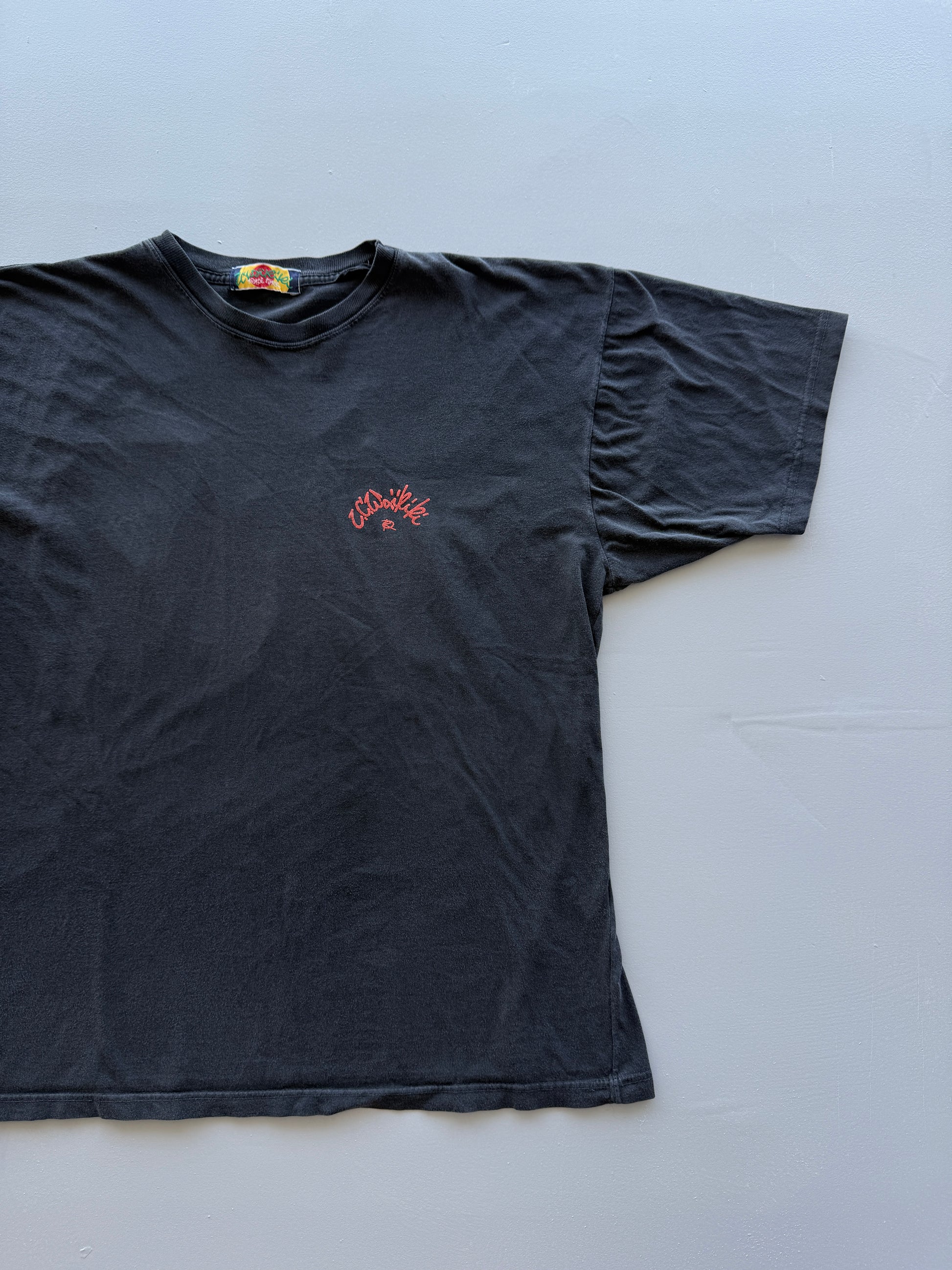 Black Pacific Sun Waikiki Monkey Scooter 90's Vintage Graphic T-Shirt - Large