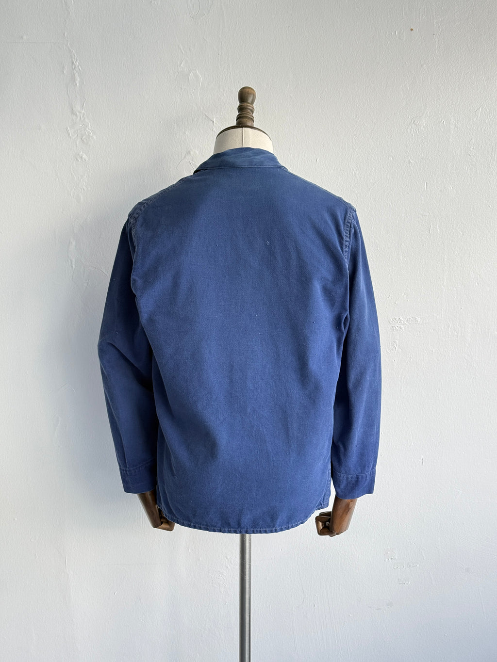 Blue French Eternit 1950s/60s Vintage Workwear Chore Jacket CH492 - Small