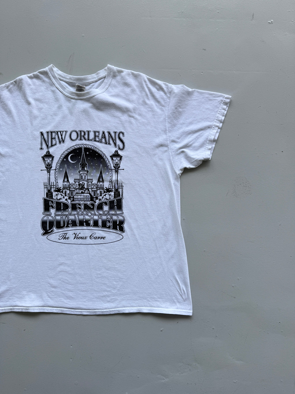 White New Orleans 00's Vintage Tourist Graphic T-Shirt - XL