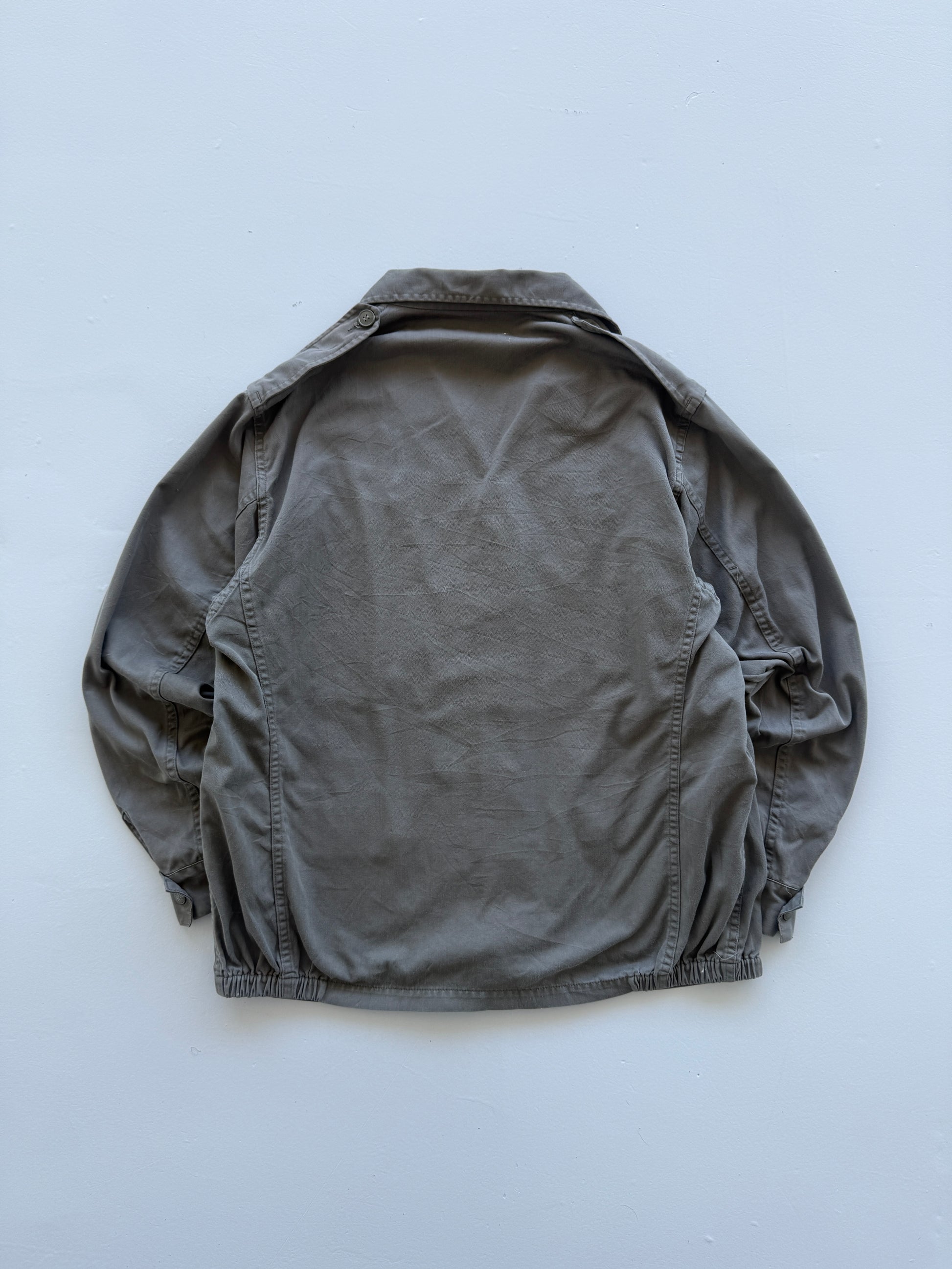 Green French Army Military 80's Vintage Field Jacket - Medium