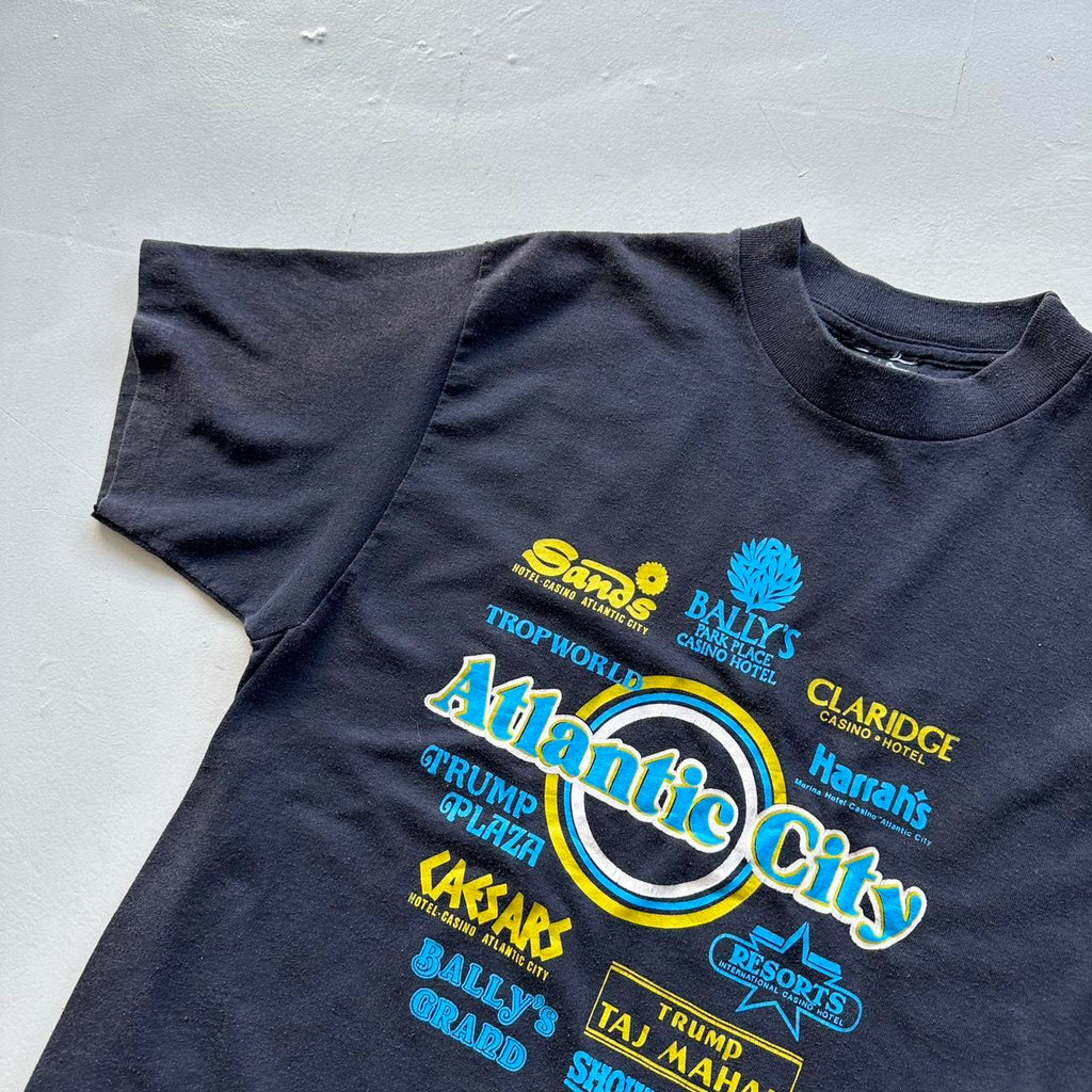 Black Atlantic City 90s Vintage T-shirt - Small