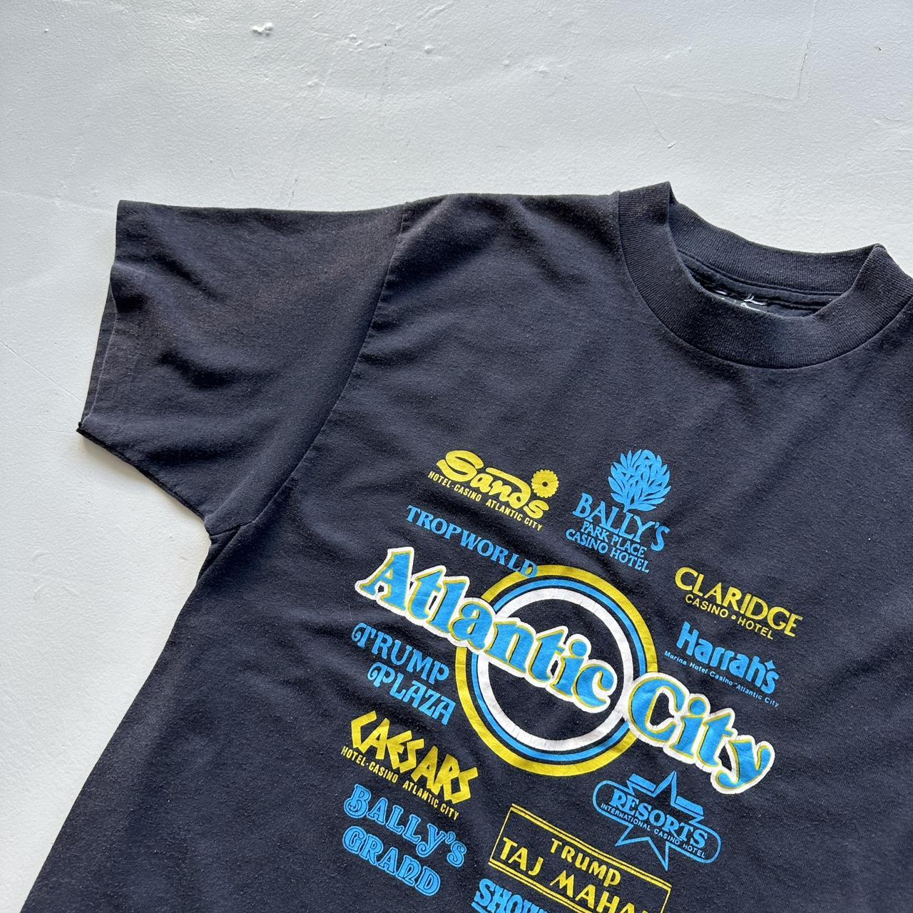 Black Atlantic City 90s Vintage T-shirt - Small