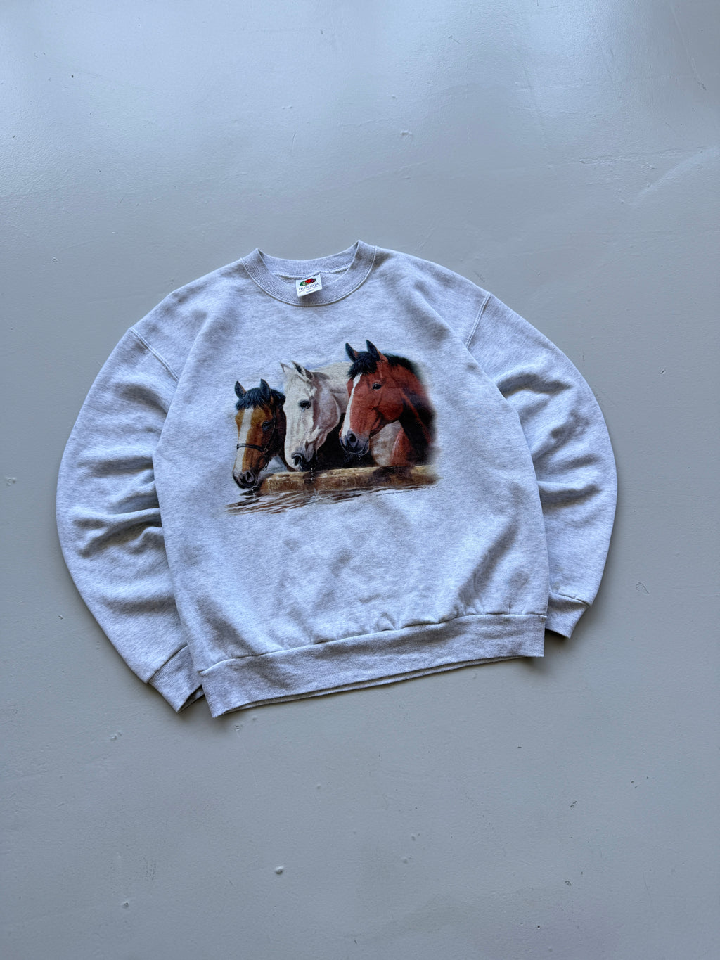 Three Horses Graphic 90's Vintage Sweatshirt - Small