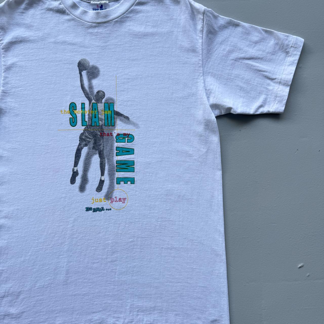 White Slam Michael Jordan Basketball Vintage 90’s T-shirt - Medium