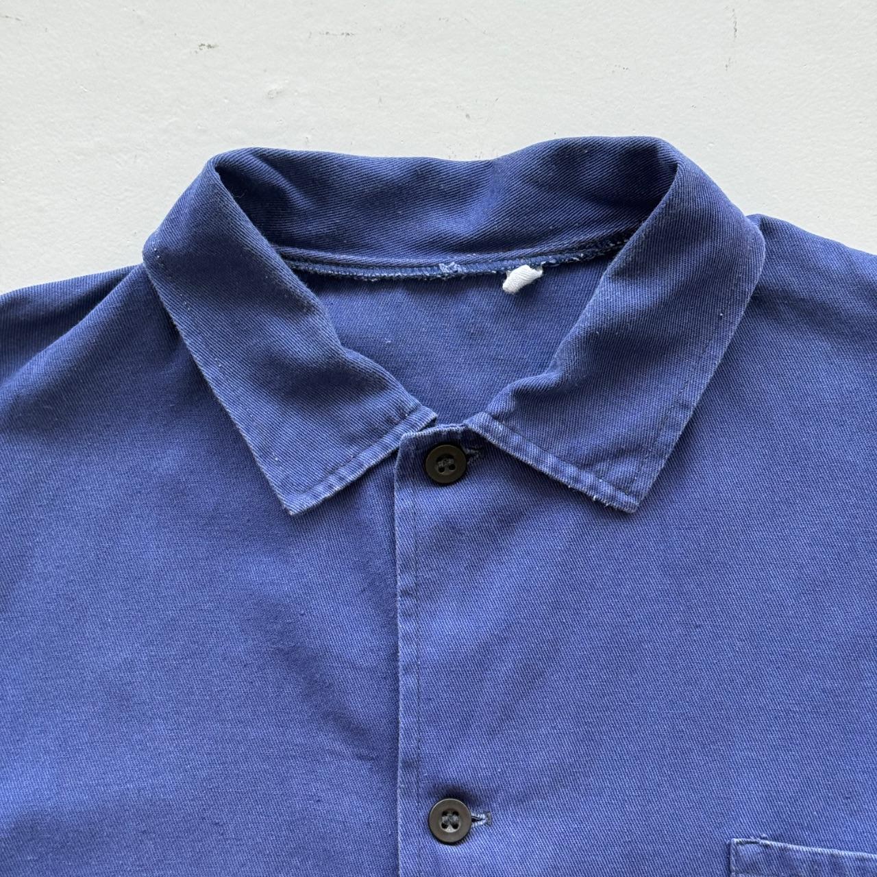 Faded Blue French Workwear 90’s Vintage Chore Jacket CH011 - Large