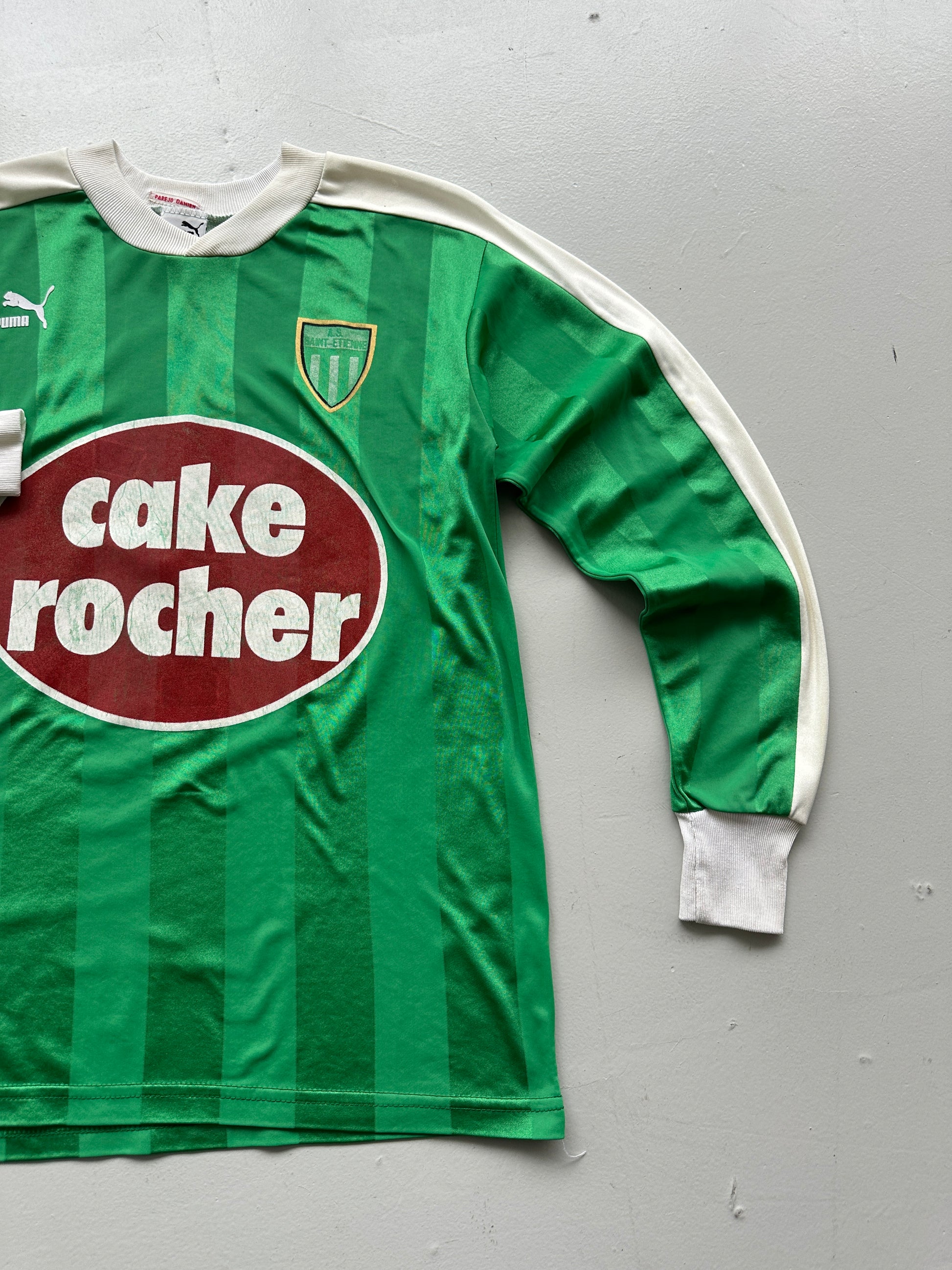Vintage 80's Football Shirt ASSE Cake Rocher Puma Jersey 1985-1986 - XS