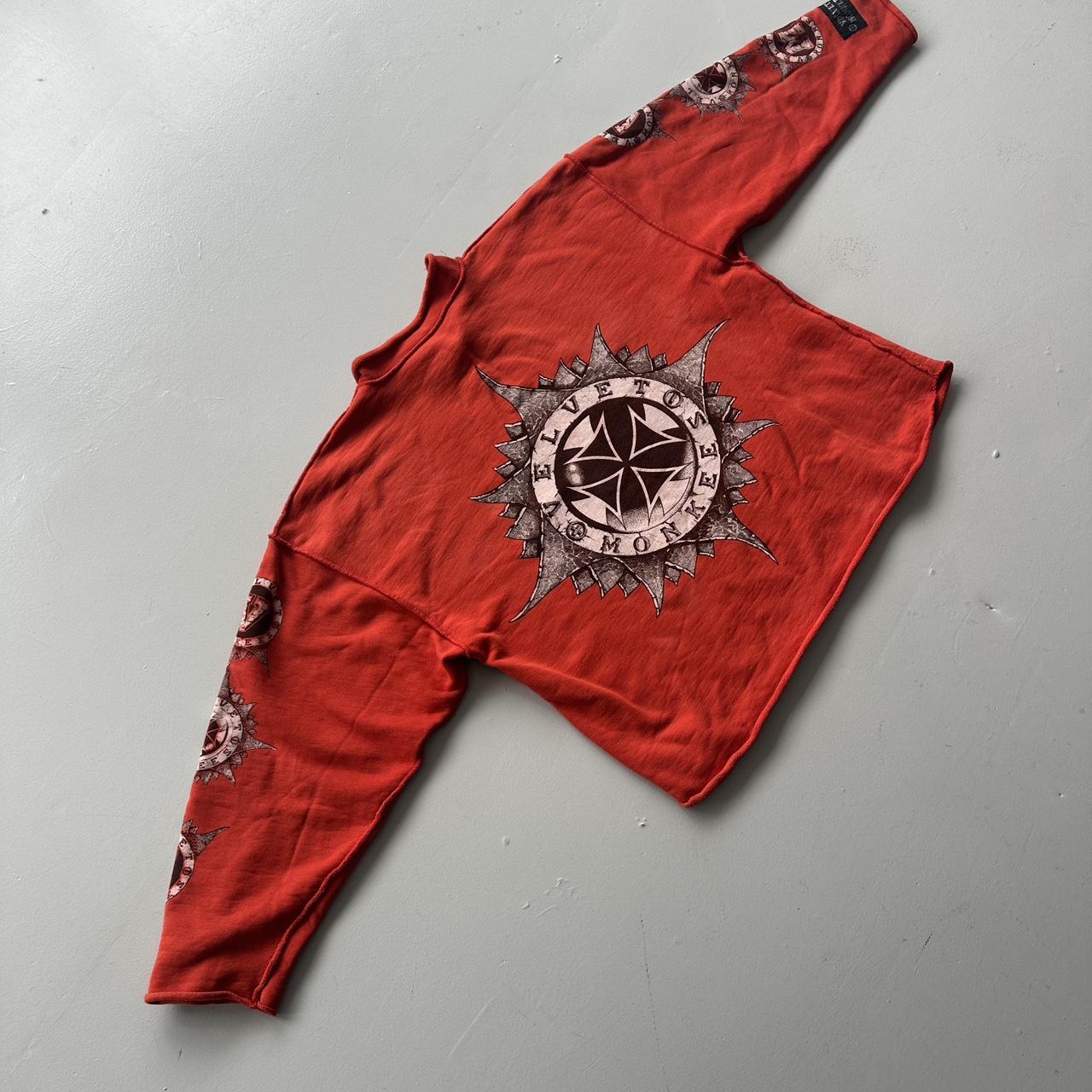 Red Velvet Monkees 90s Vintage Graphic Sweatershirt - Boxy Cropped XL