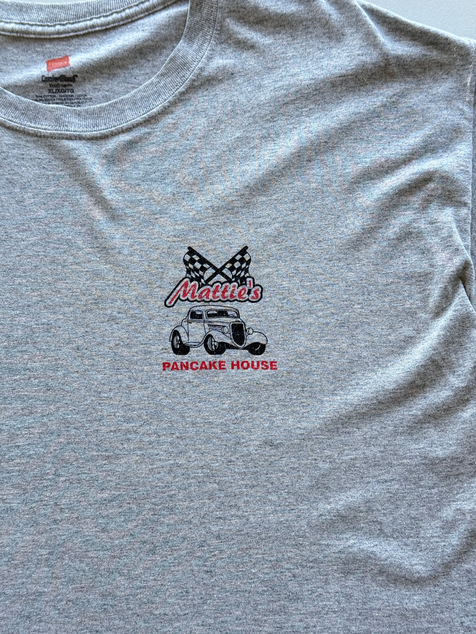 Grey Mattie's Pancake House Hot Rod 90's Vintage Graphic T-Shirt - XL