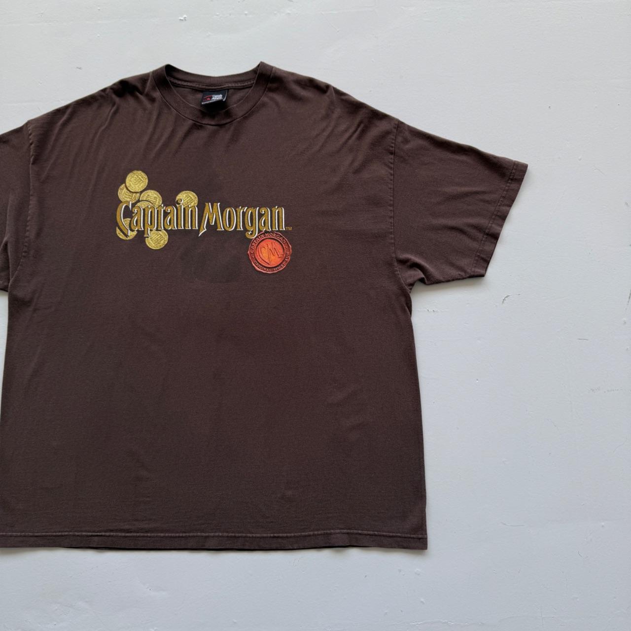 Brown Captain Morgan's Rum 90s Vintage Graphic T-Shirt - 3XL