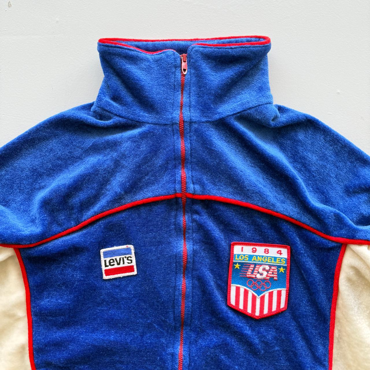 Blue Levi's 1984 Rare Olympics Vintage Lightweight Track Jacket - Small