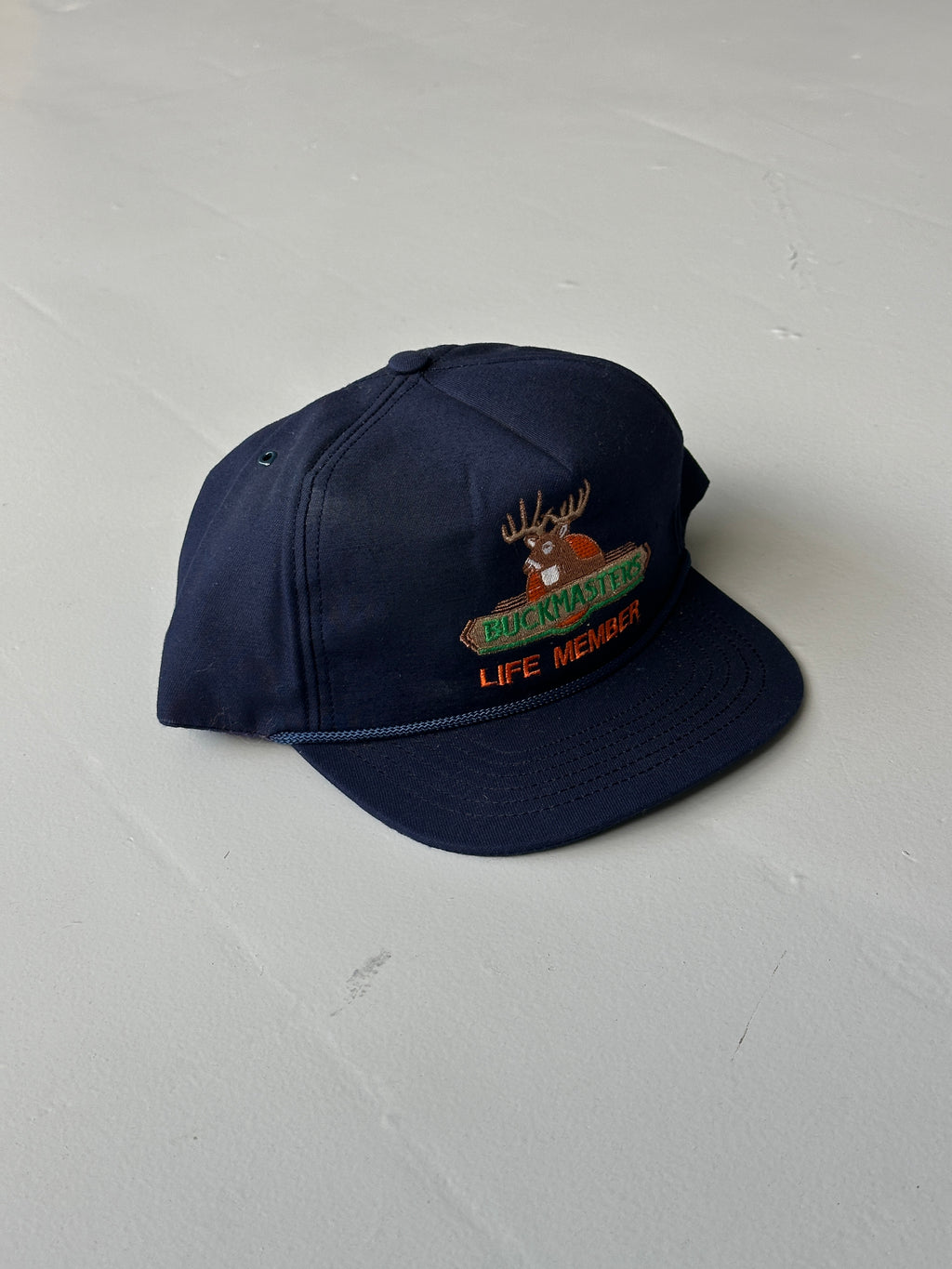 Navy Buckmasters Life Member 90's Vintage SnapBack Cap