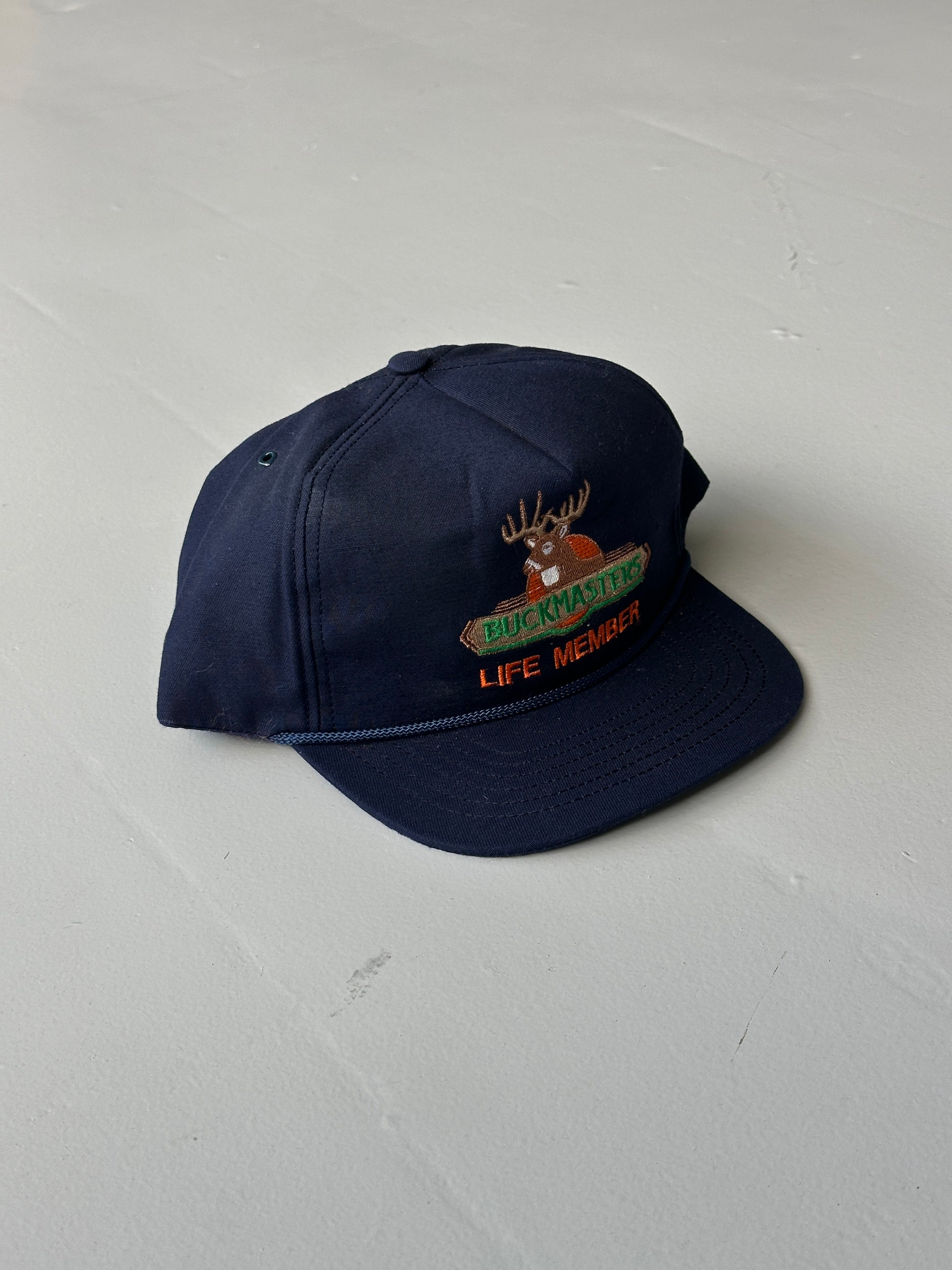 Navy Buckmasters Life Member 90's Vintage SnapBack Cap