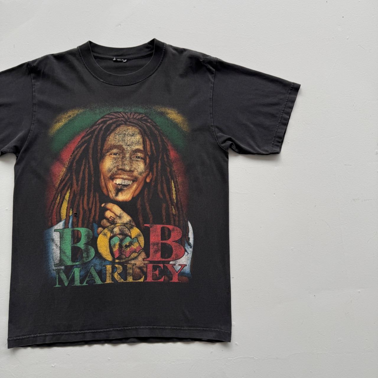 Black Bob Marley 90s Vintage Graphic T-Shirt - Medium