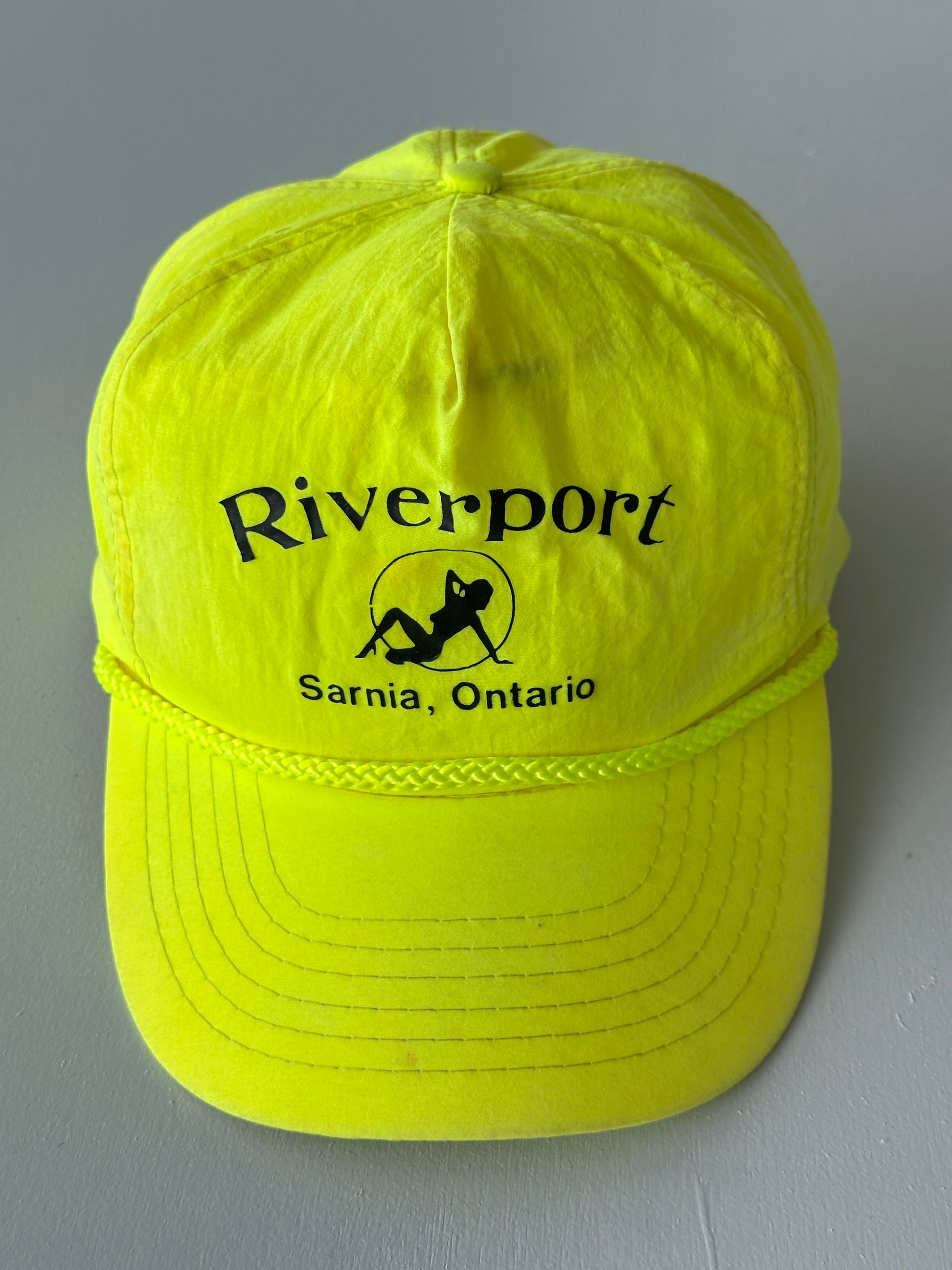 Neon Yellow Riverport 90's Vintage SnapBack Trucker Cap