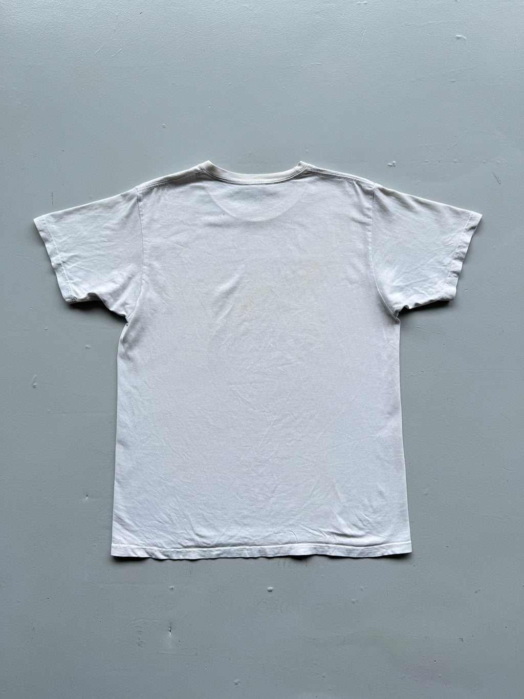 White UCLA 90's Vintage Graphic Collage Spellout T-Shirt - Medium
