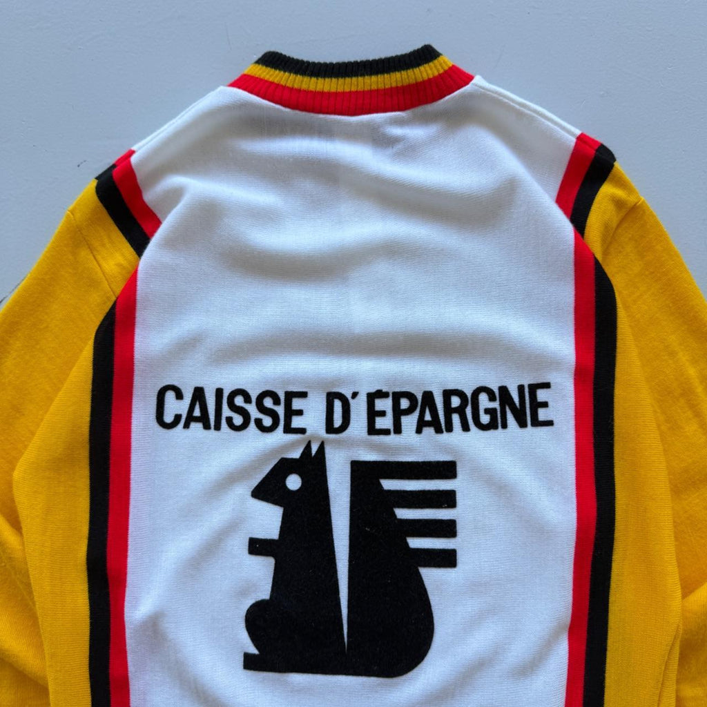 Yellow Belgian 70’s Vintage Rare Cycling Jersey Quarter Zip - Medium